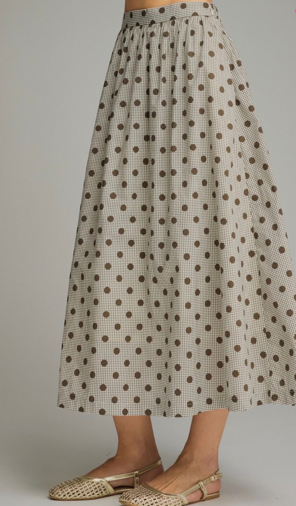 Brown Gingham Dot Set