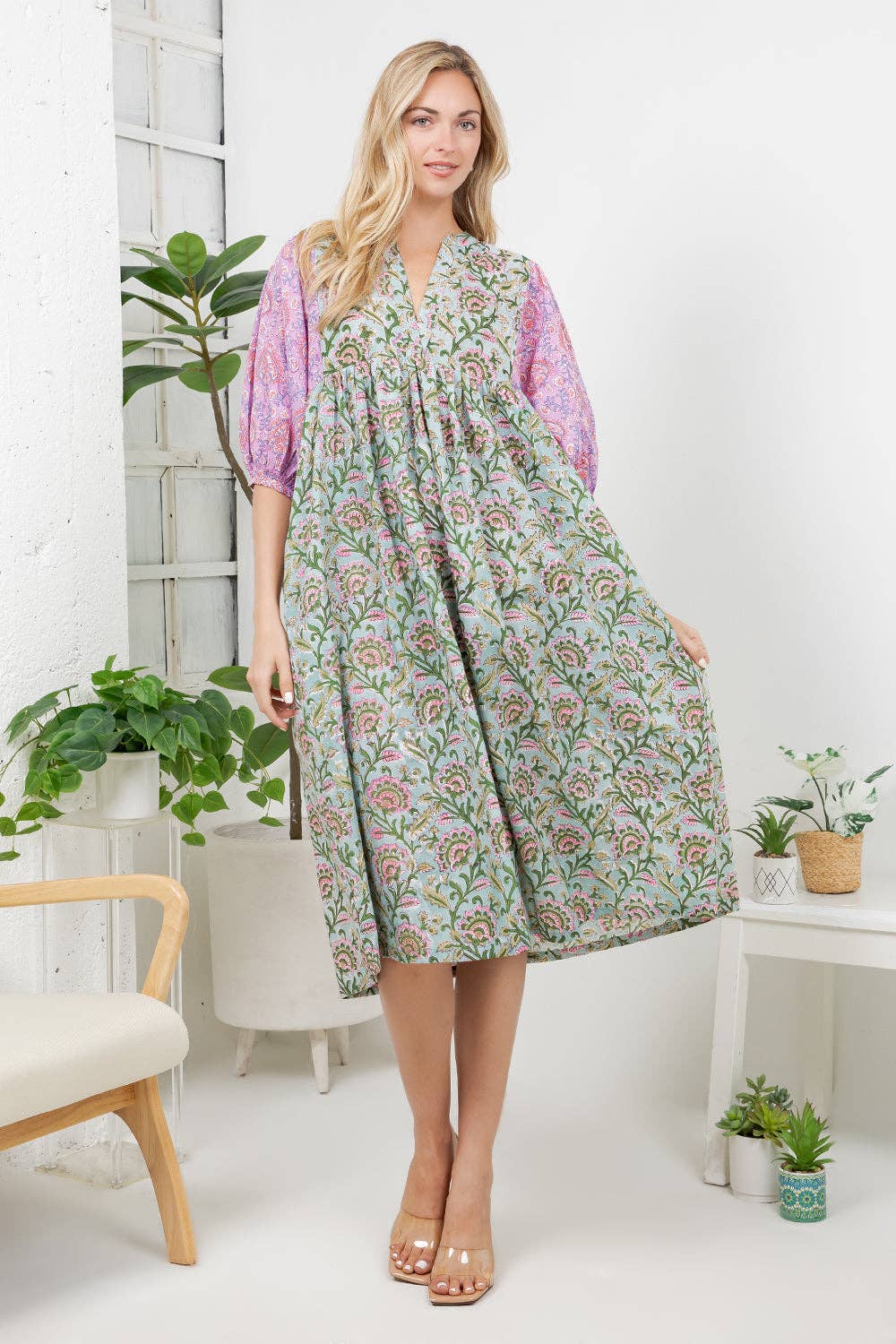 Hand Block Print Cotton Dress