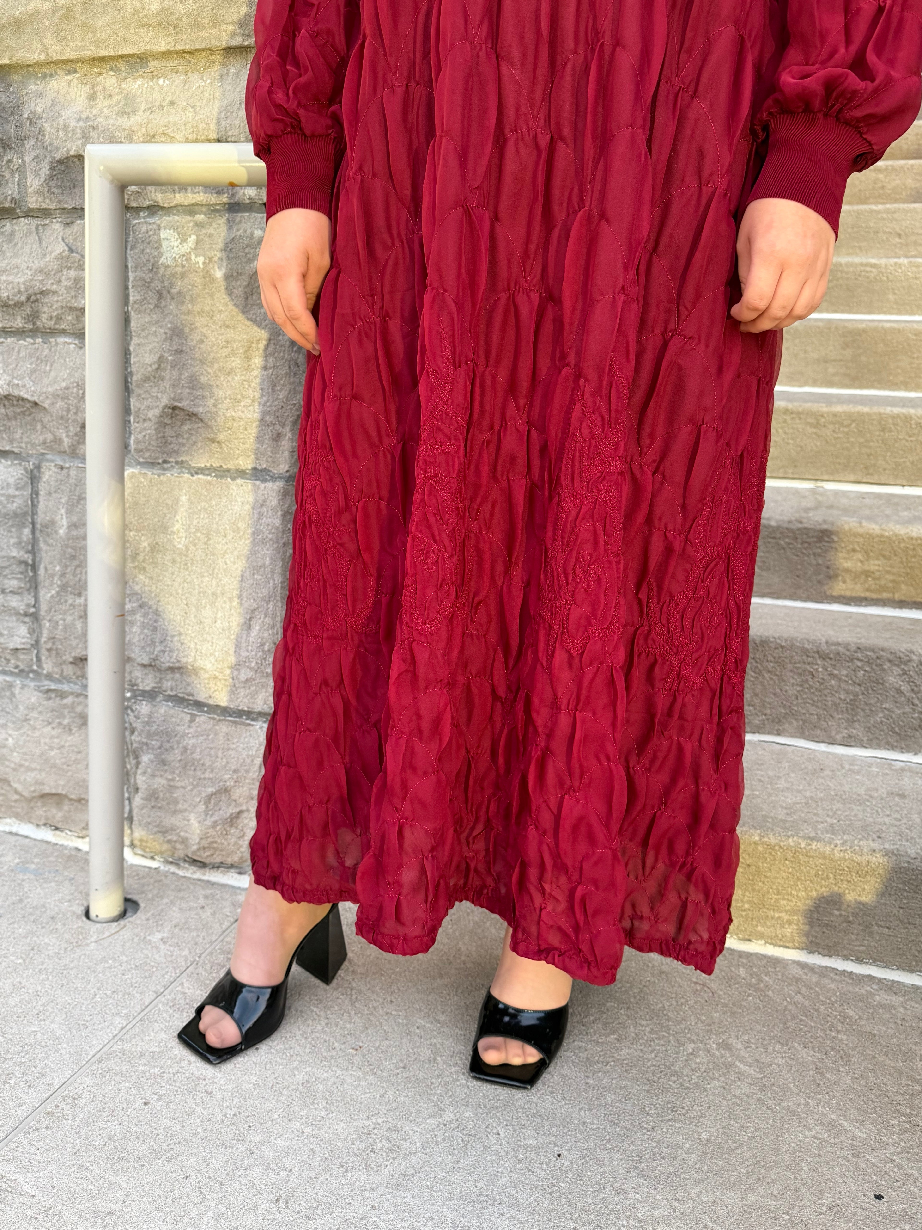 Mystical Nights Dress - Wine Red