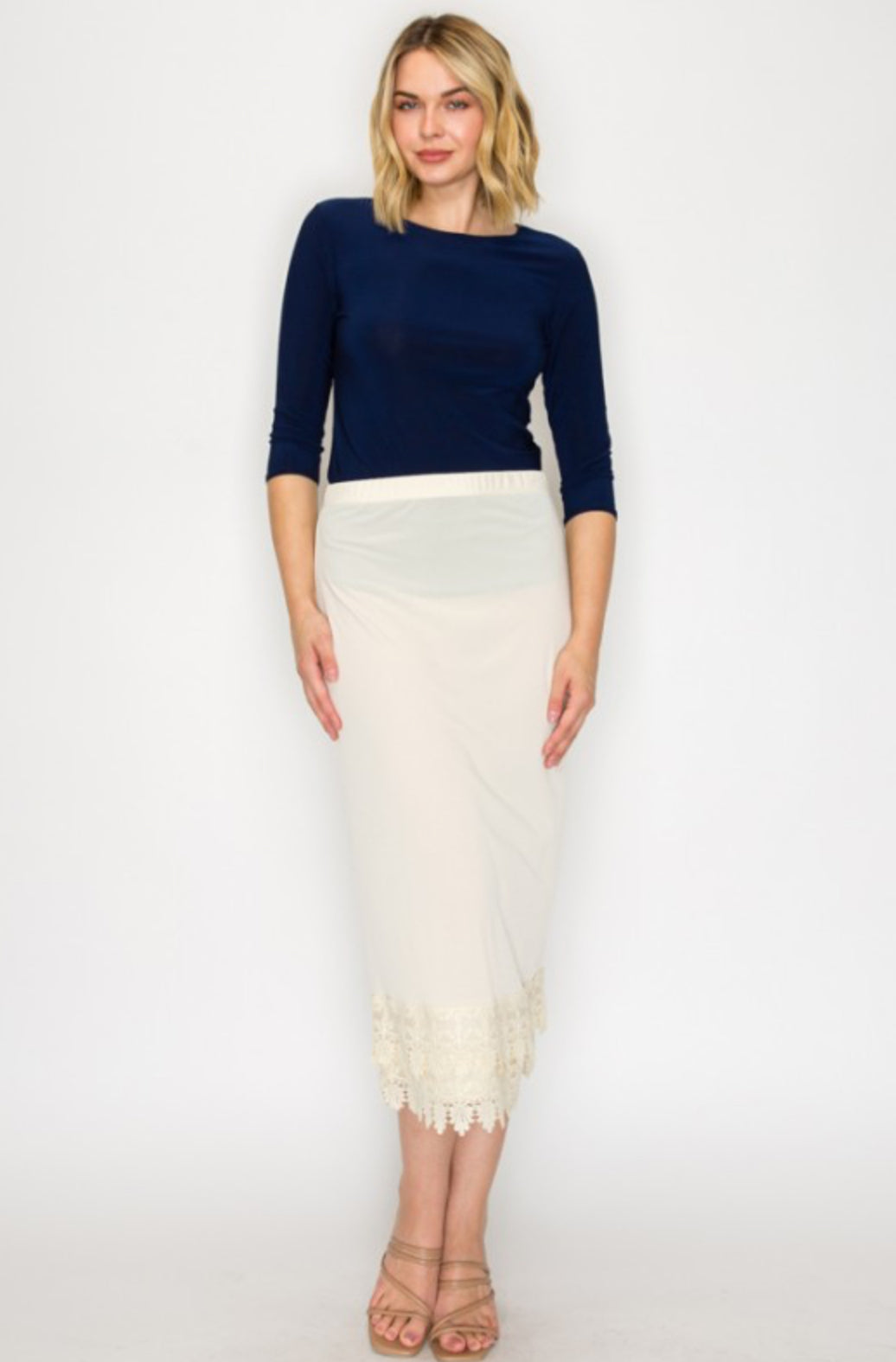 Cream Skirt  32”-33”