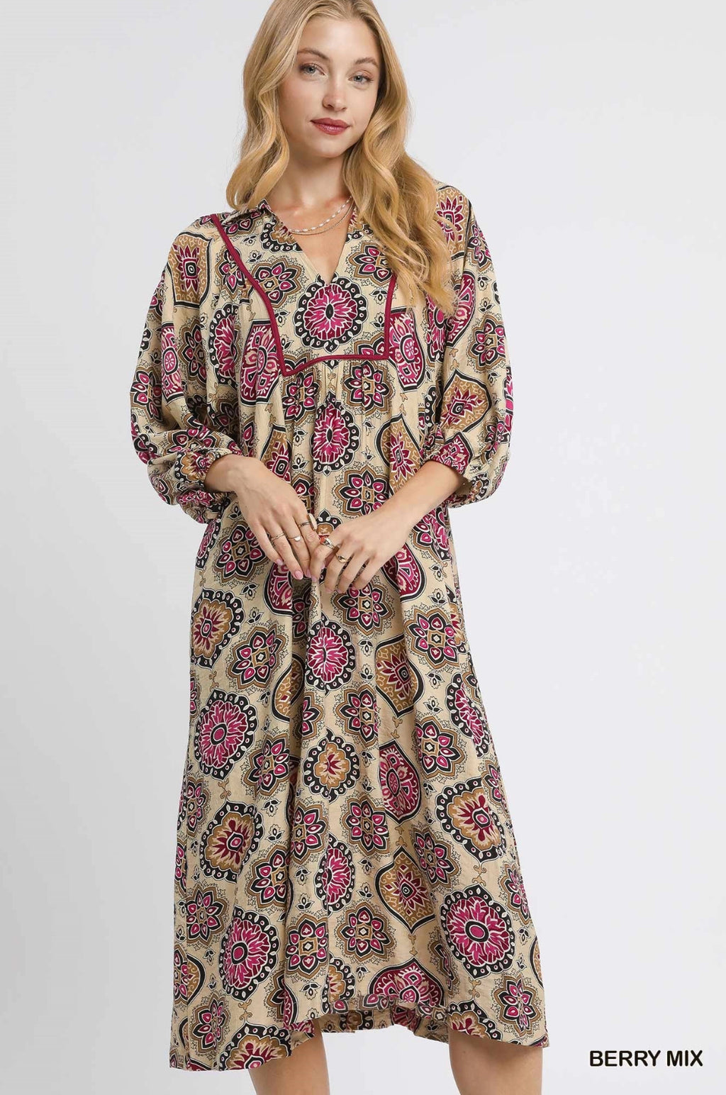 Boho Medallion Print Dress
