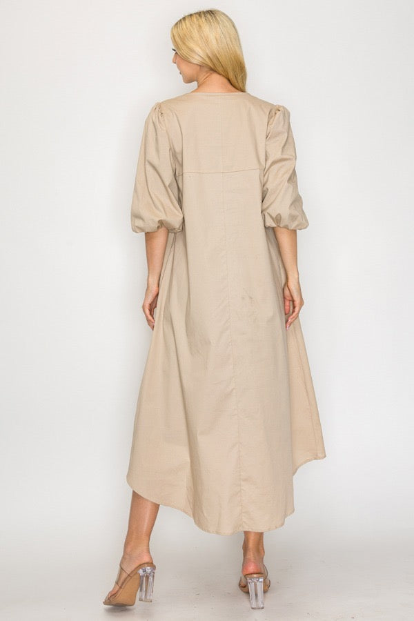 Chloe Bow Dress - Cream