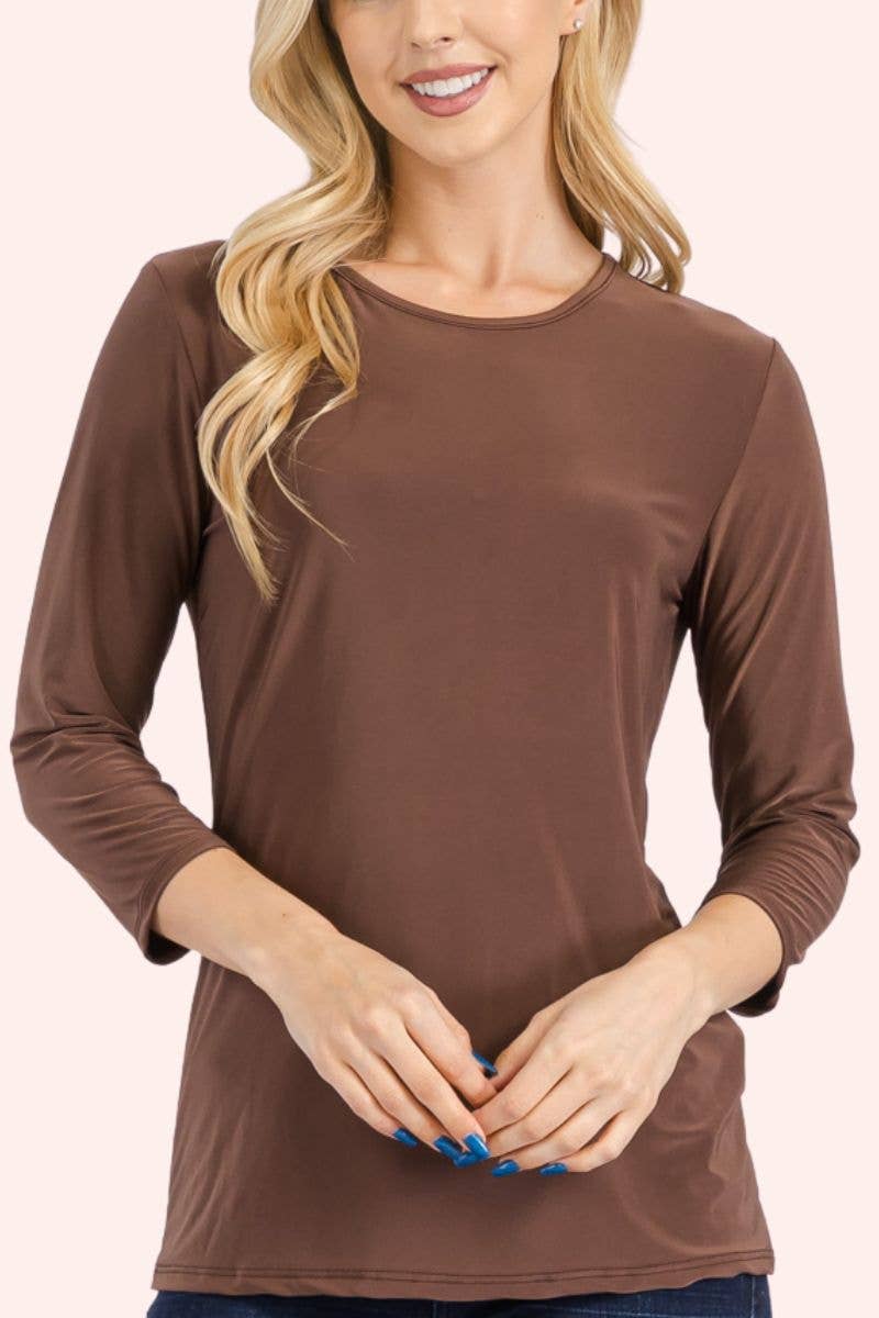 CLASSIC 3/4 SLEEVE CREW NECK Layering Top