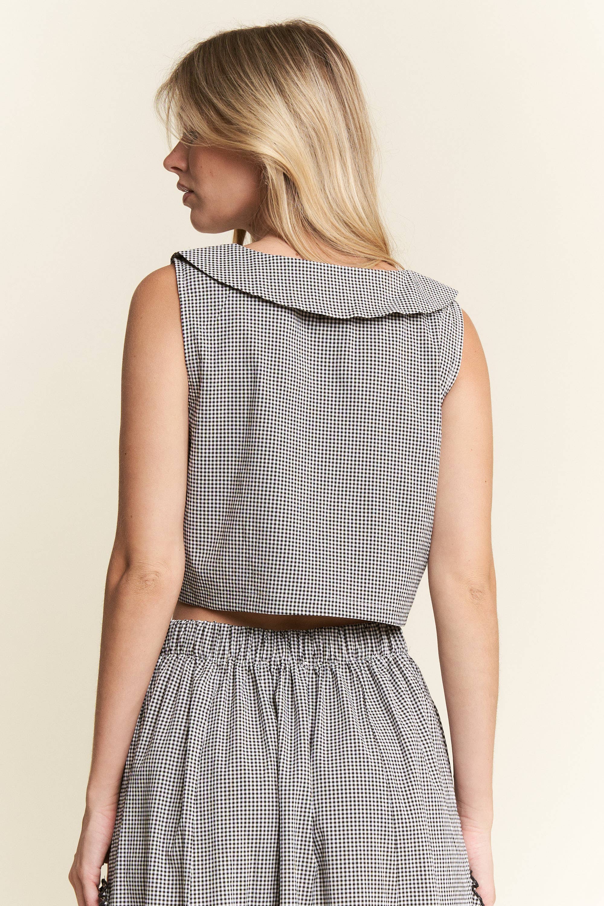 GINGHAM VINTAGE STYLE TWO PIECE SET
