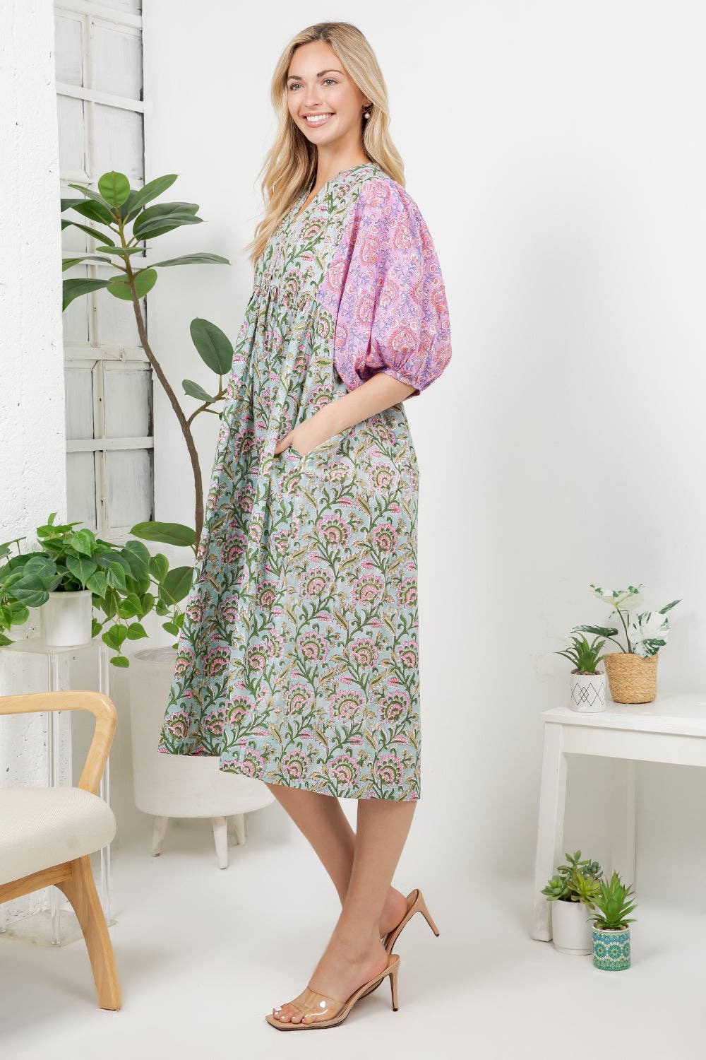 Hand Block Print Cotton Dress