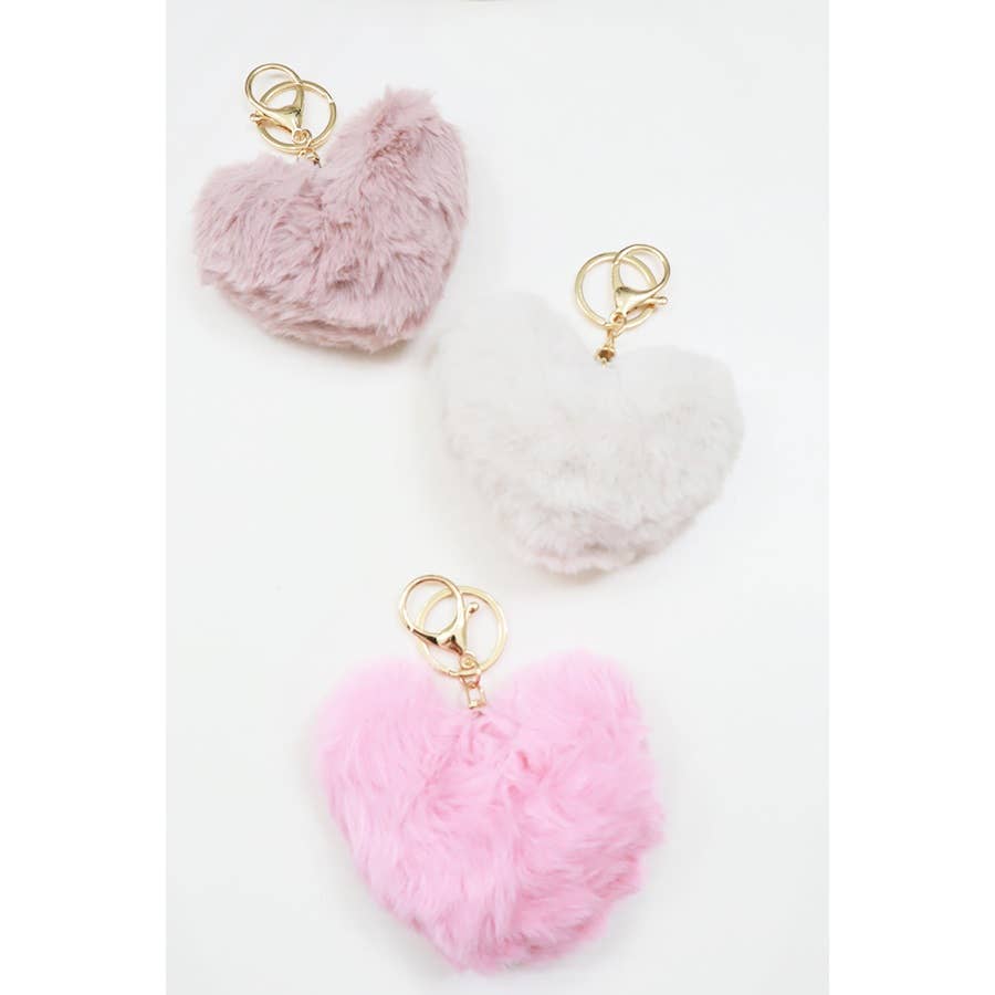 Premium Qualtiy Soft Heart Shape Plush Keychain