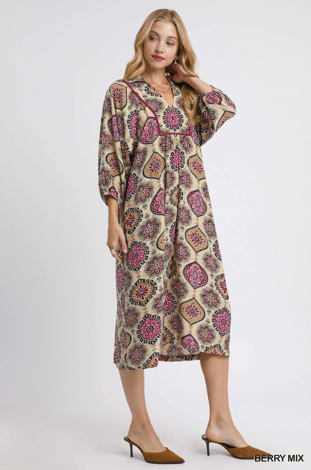 Boho Medallion Print Dress