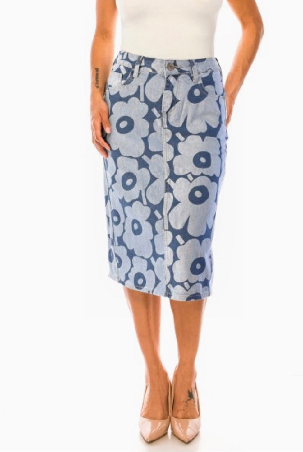 Orchid Stonewash Skirt