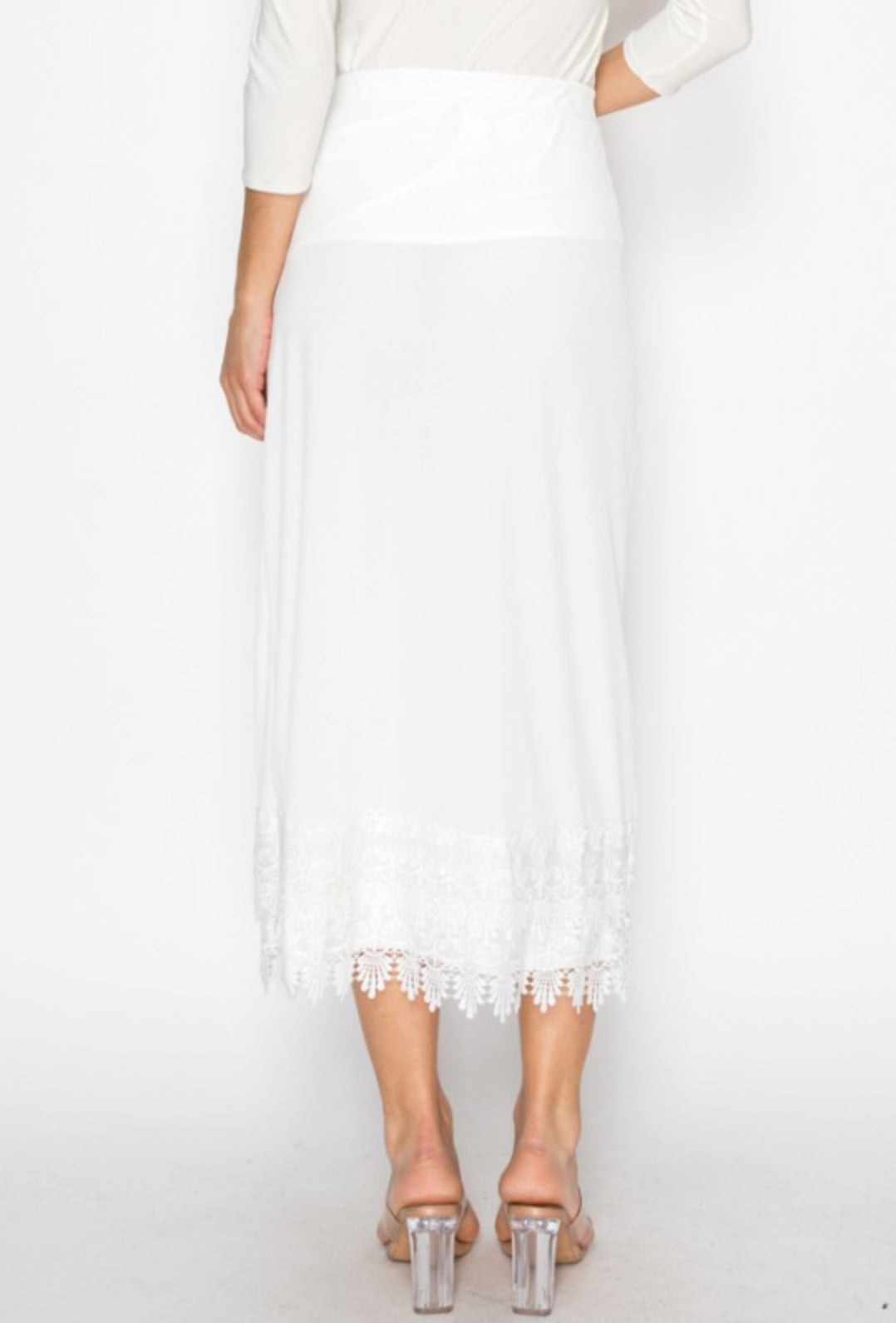 Lace Bottom Skirt Extenders - Ivory