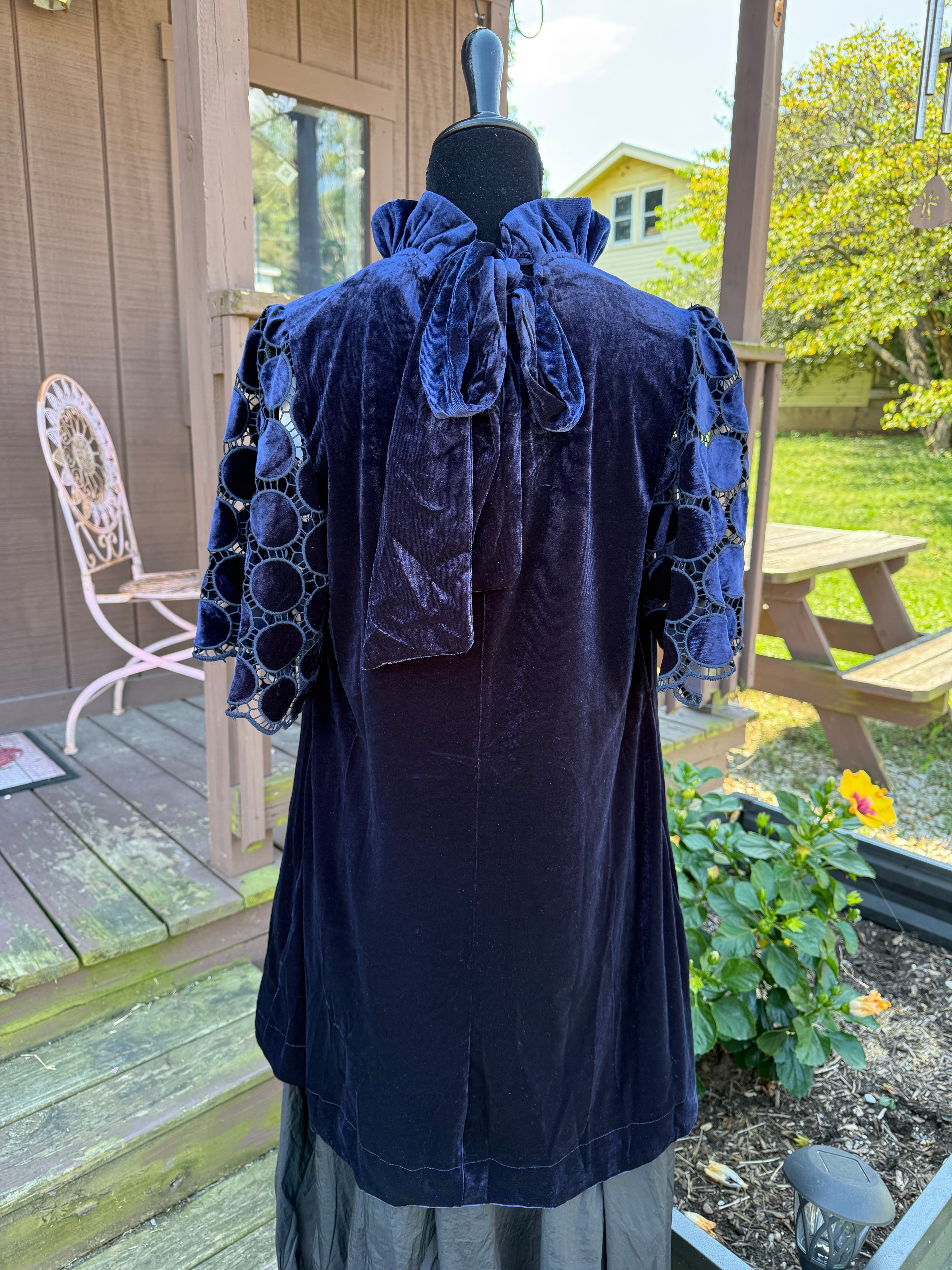 Navy Jane Velvet Tunic