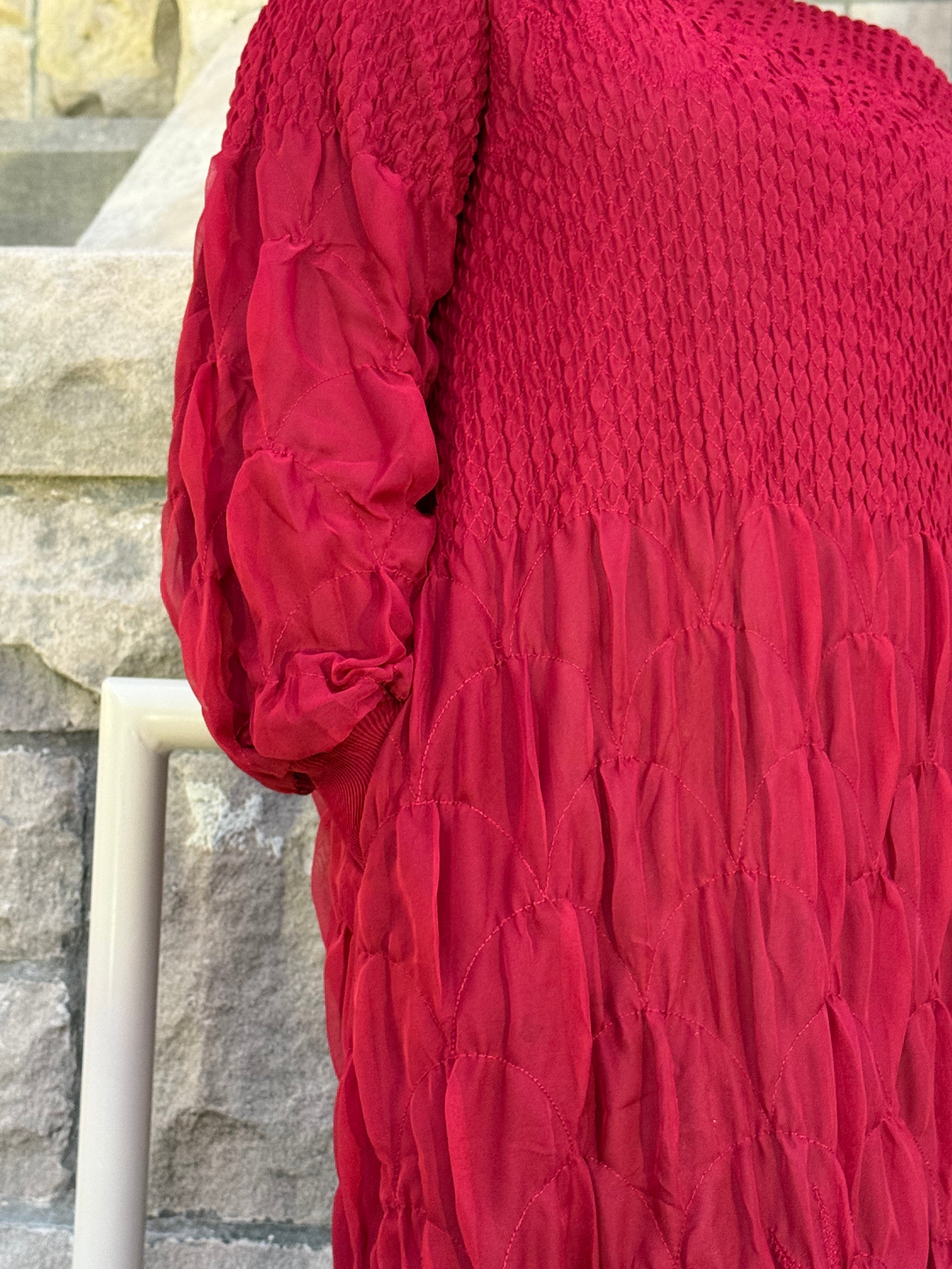 Mystical Nights Dress - Wine Red