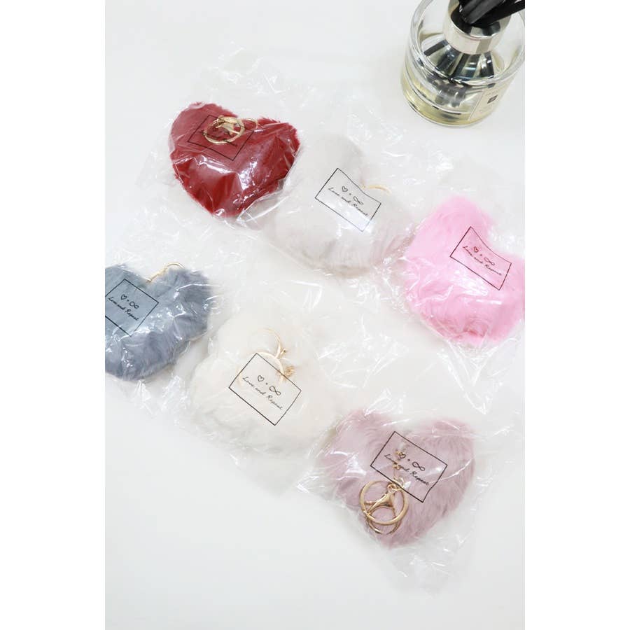 Premium Qualtiy Soft Heart Shape Plush Keychain