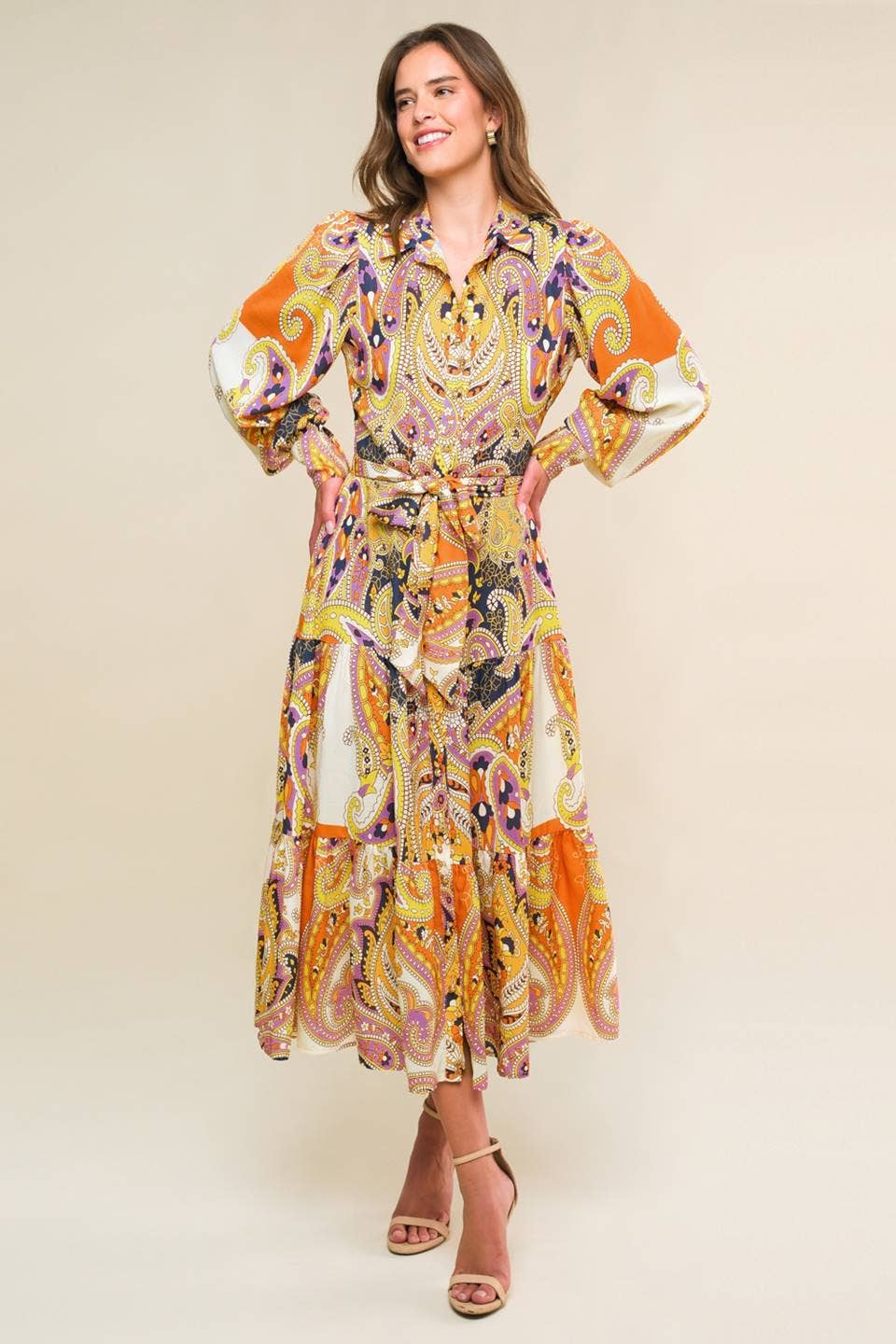 Paisley Printed Woven Midi Dress *Finale Sale*