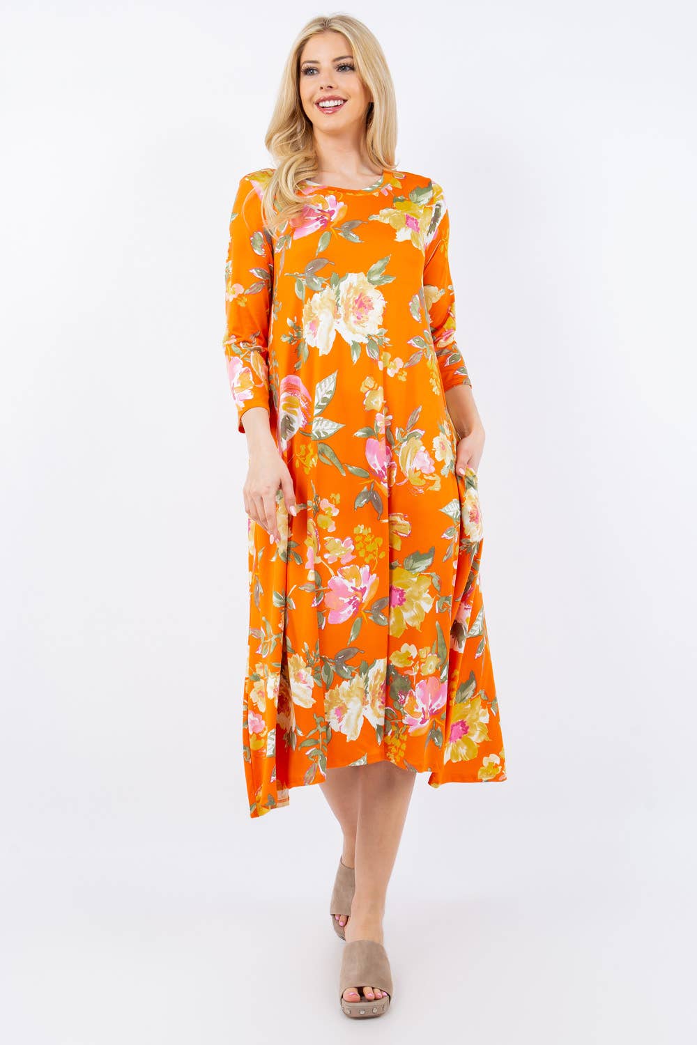 Ana Orange Floral