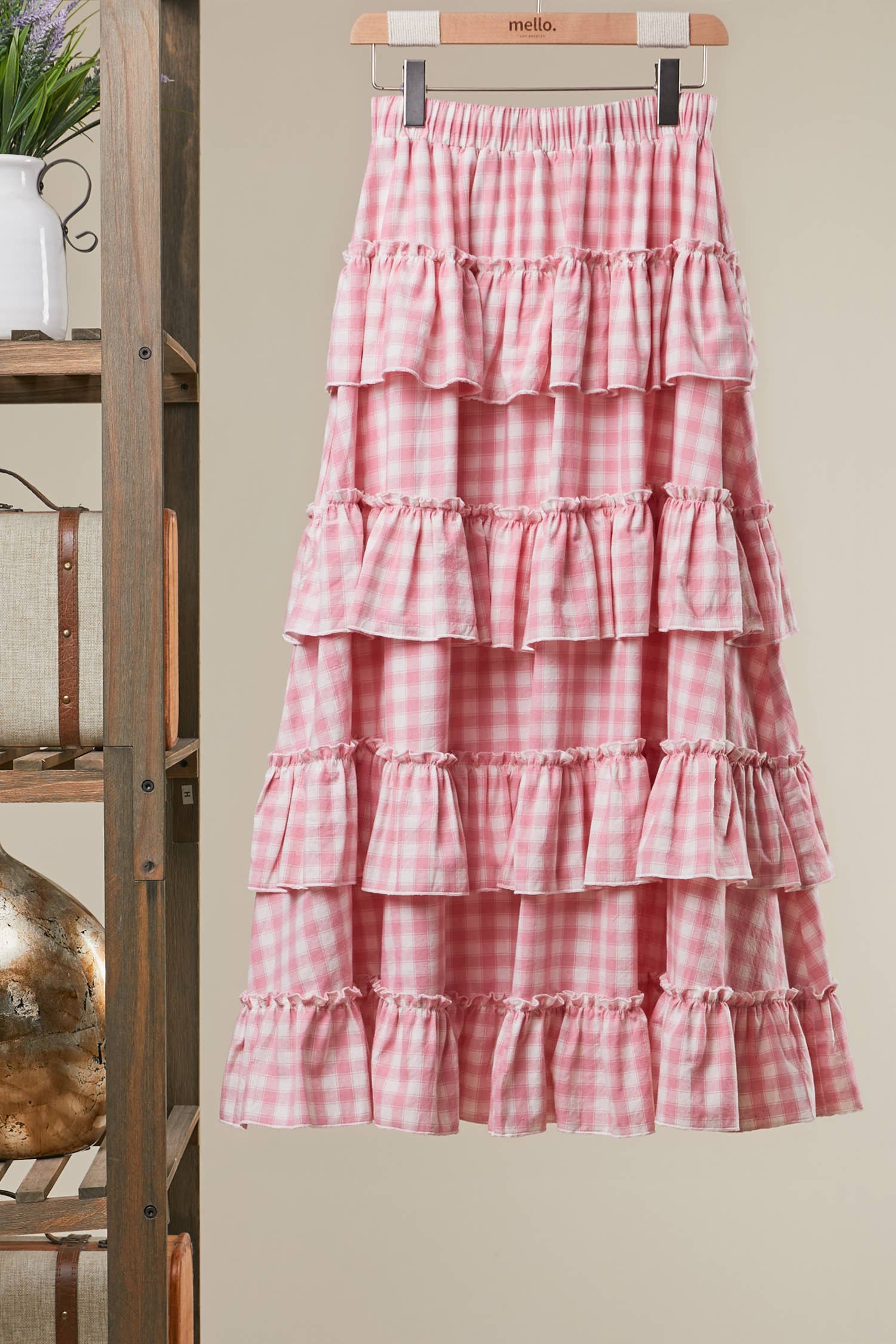 Ivory Tiered Ruffle Skirt
