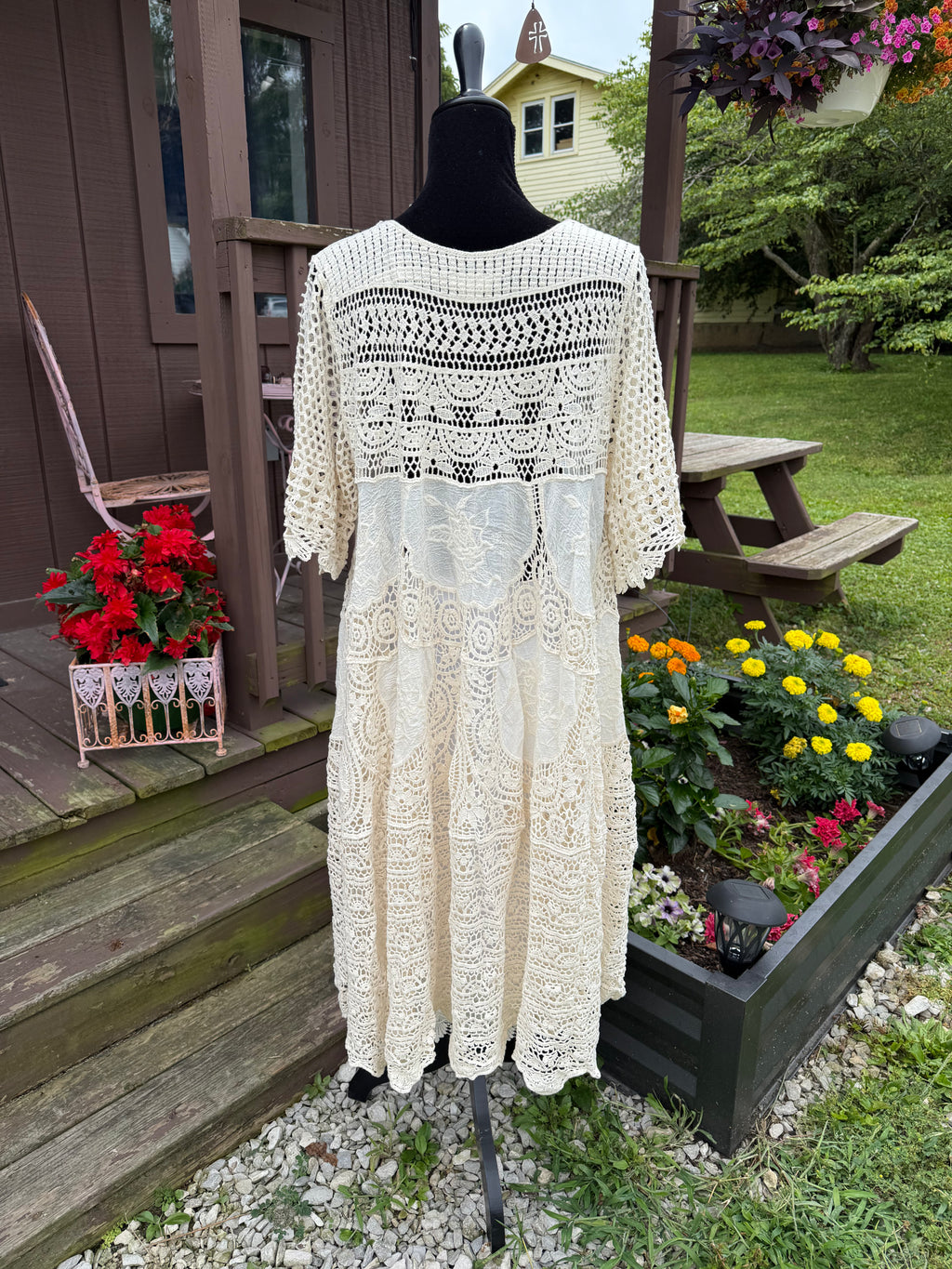 Beautiful One Crochet Overlay Dress