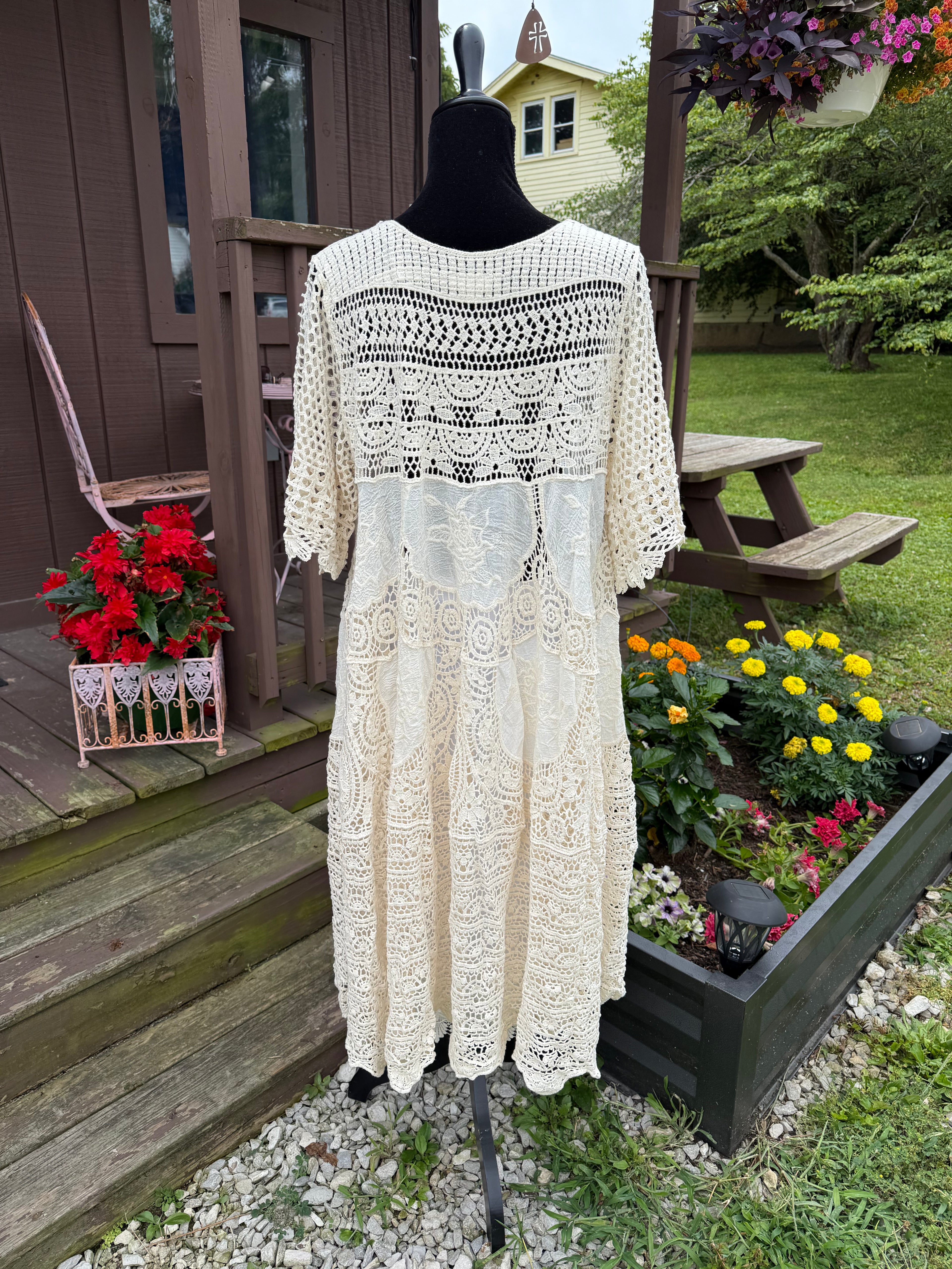 Beautiful One Crochet Overlay Dress
