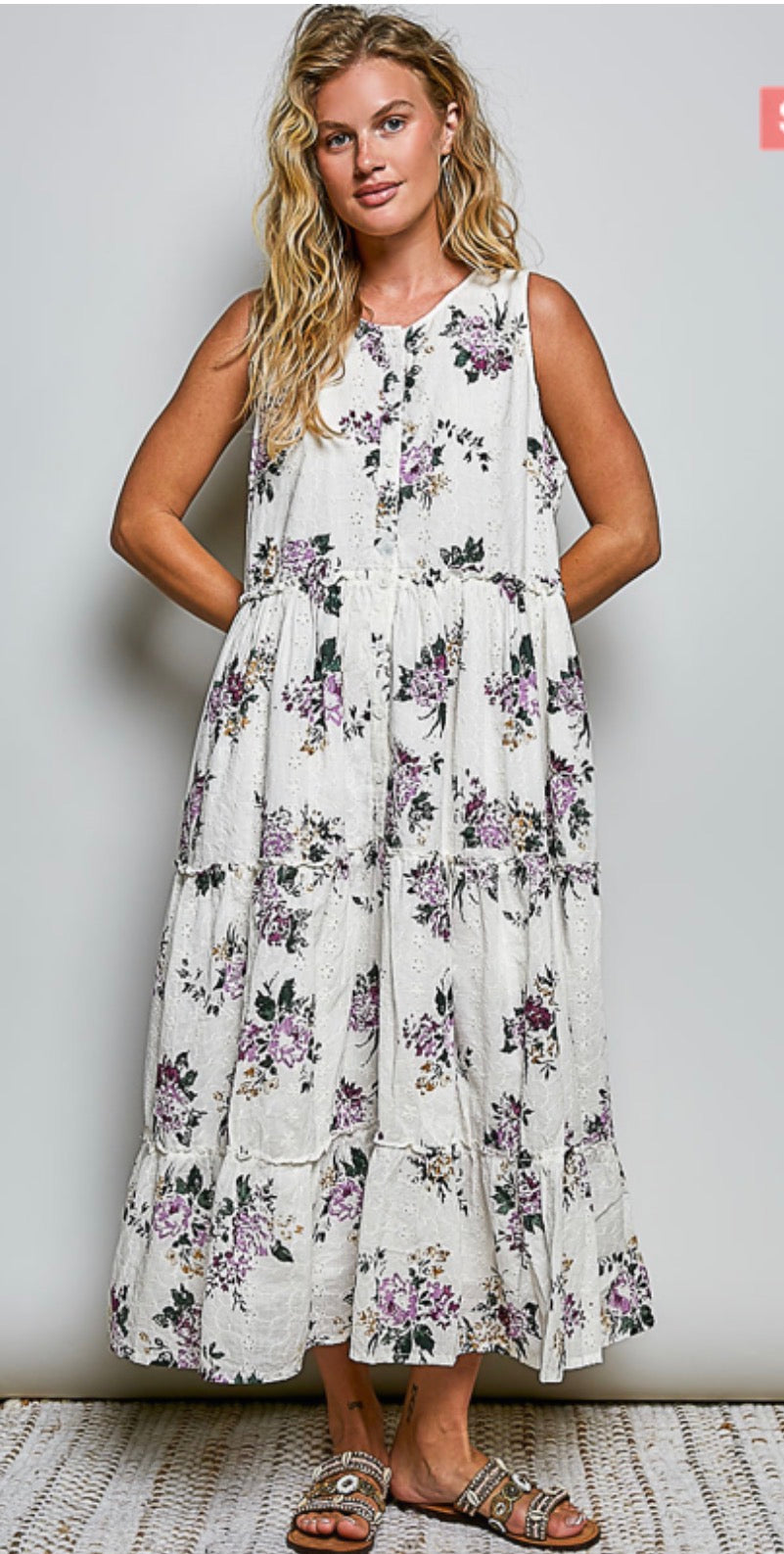 Pol Eyelet Dress