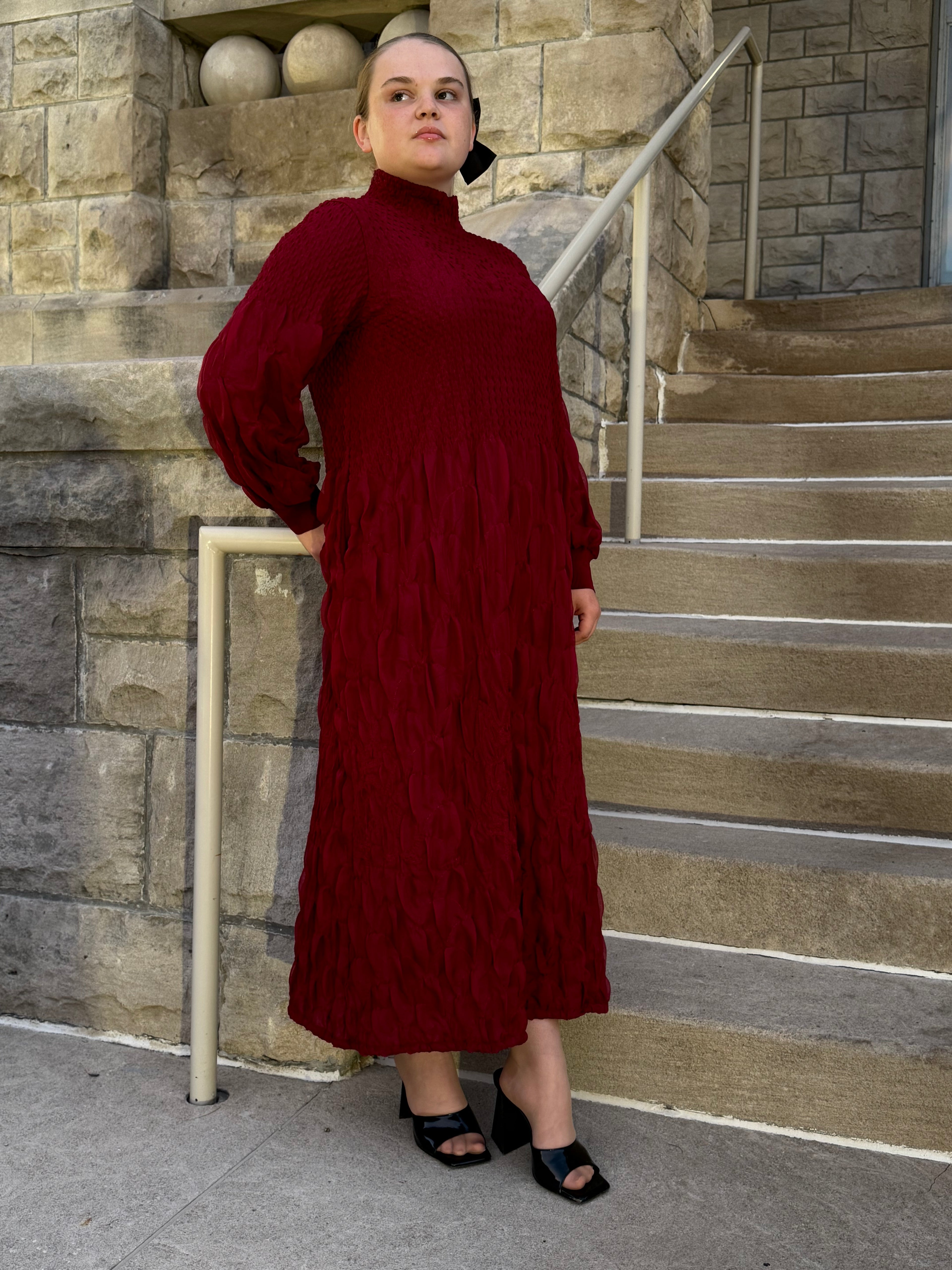 Mystical Nights Dress - Wine Red