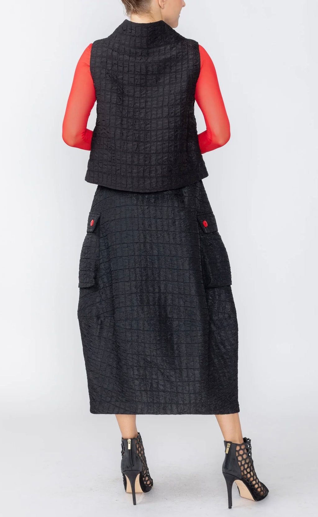IC Collection - CRINKLE JQD PULL ON LANTERN SKIRT WITH SIDE POCKET
