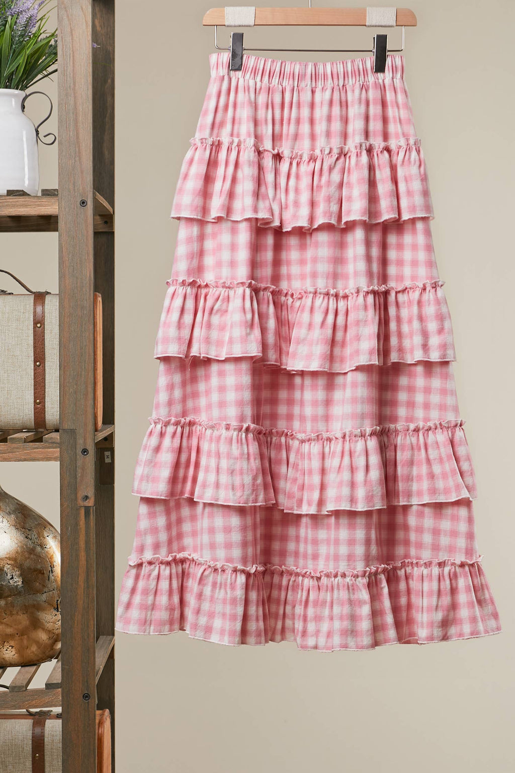 Ivory Tiered Ruffle Skirt