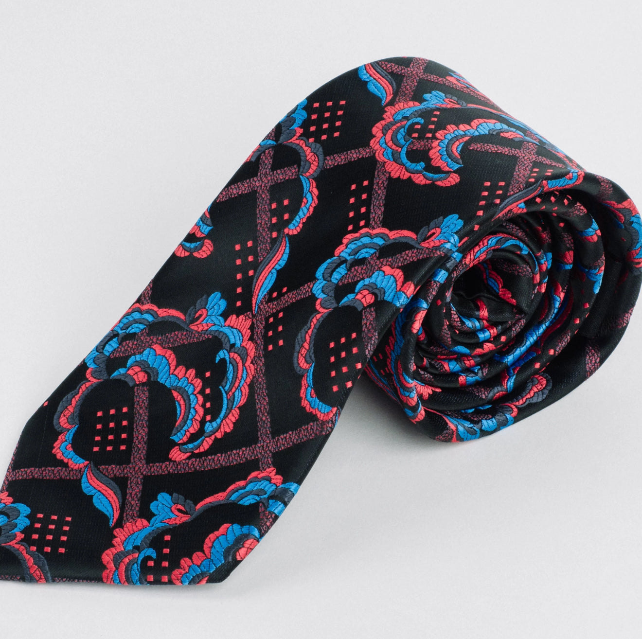 Novelty Theme Tie & Hanky - Black