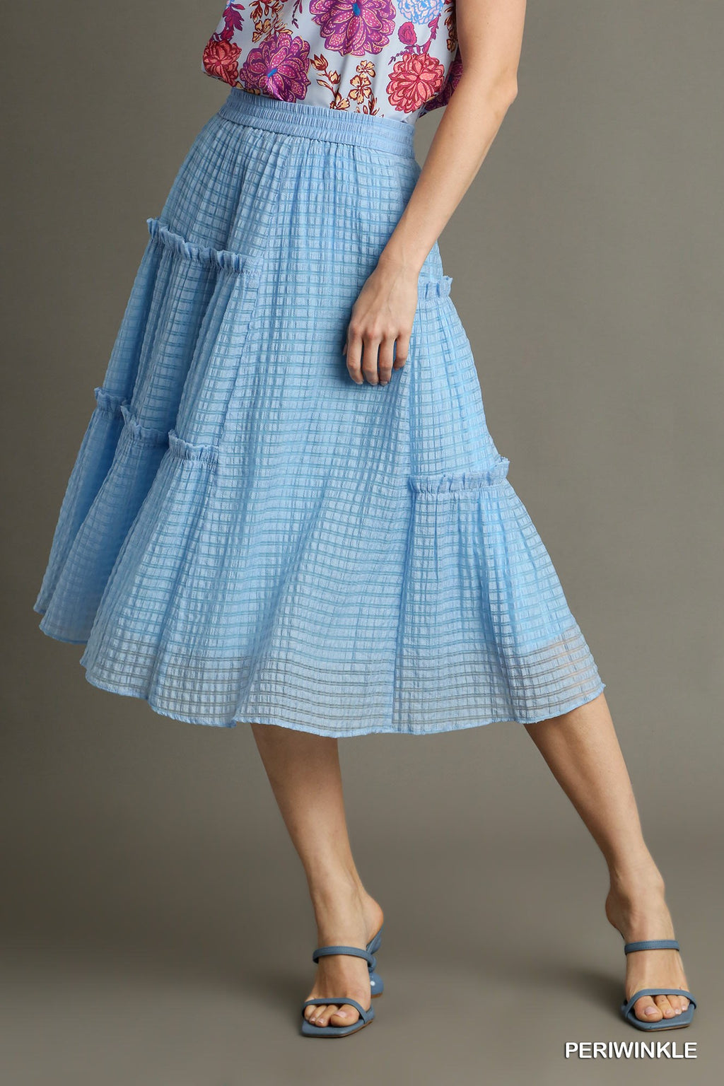 Periwinkle Textured Skirt