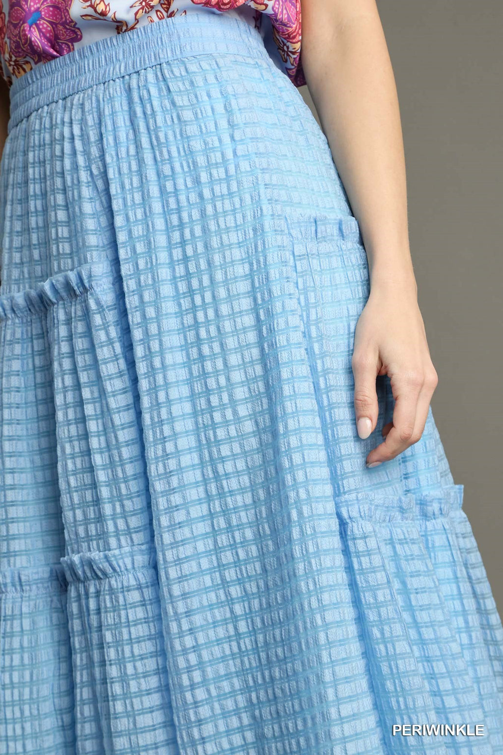Periwinkle Textured Skirt