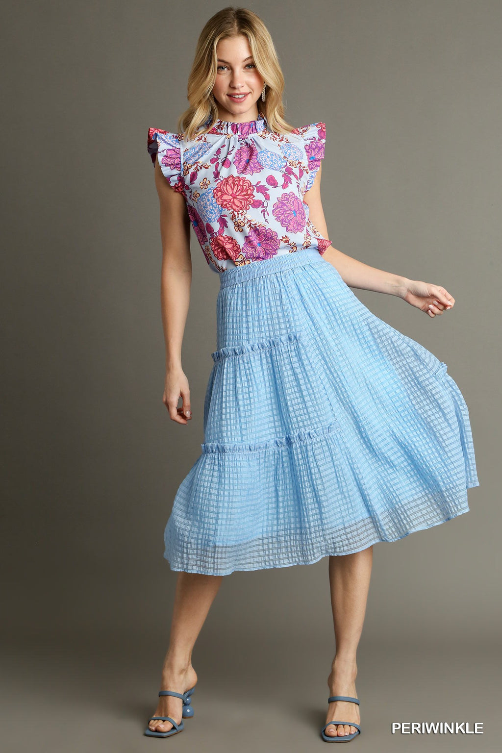 Periwinkle Textured Skirt