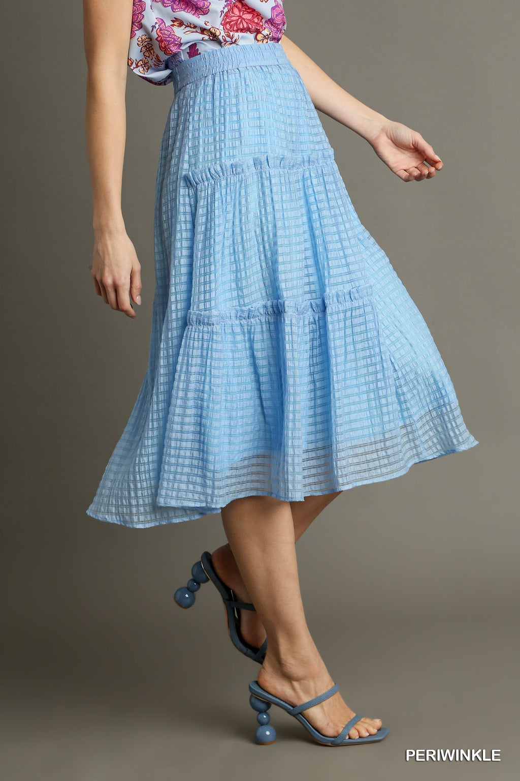 Periwinkle Textured Skirt