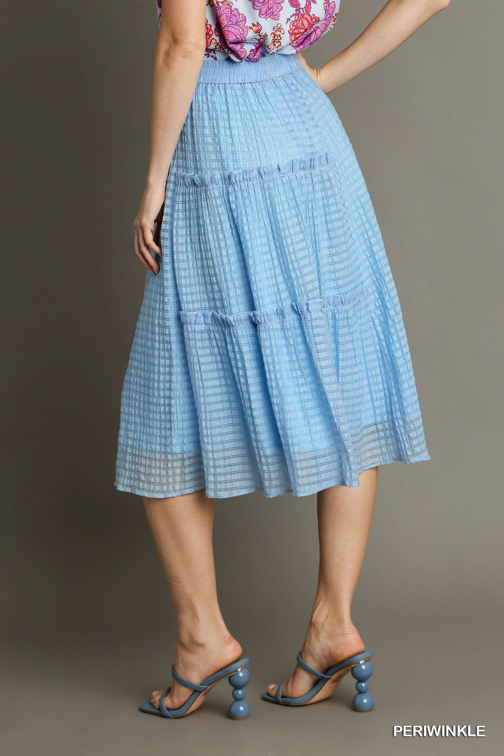 Periwinkle Textured Skirt