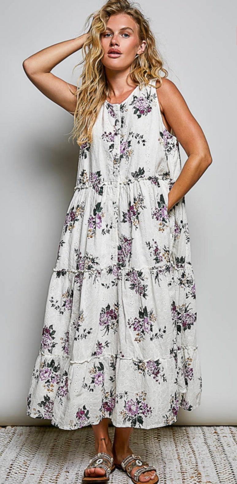 Pol Eyelet Dress