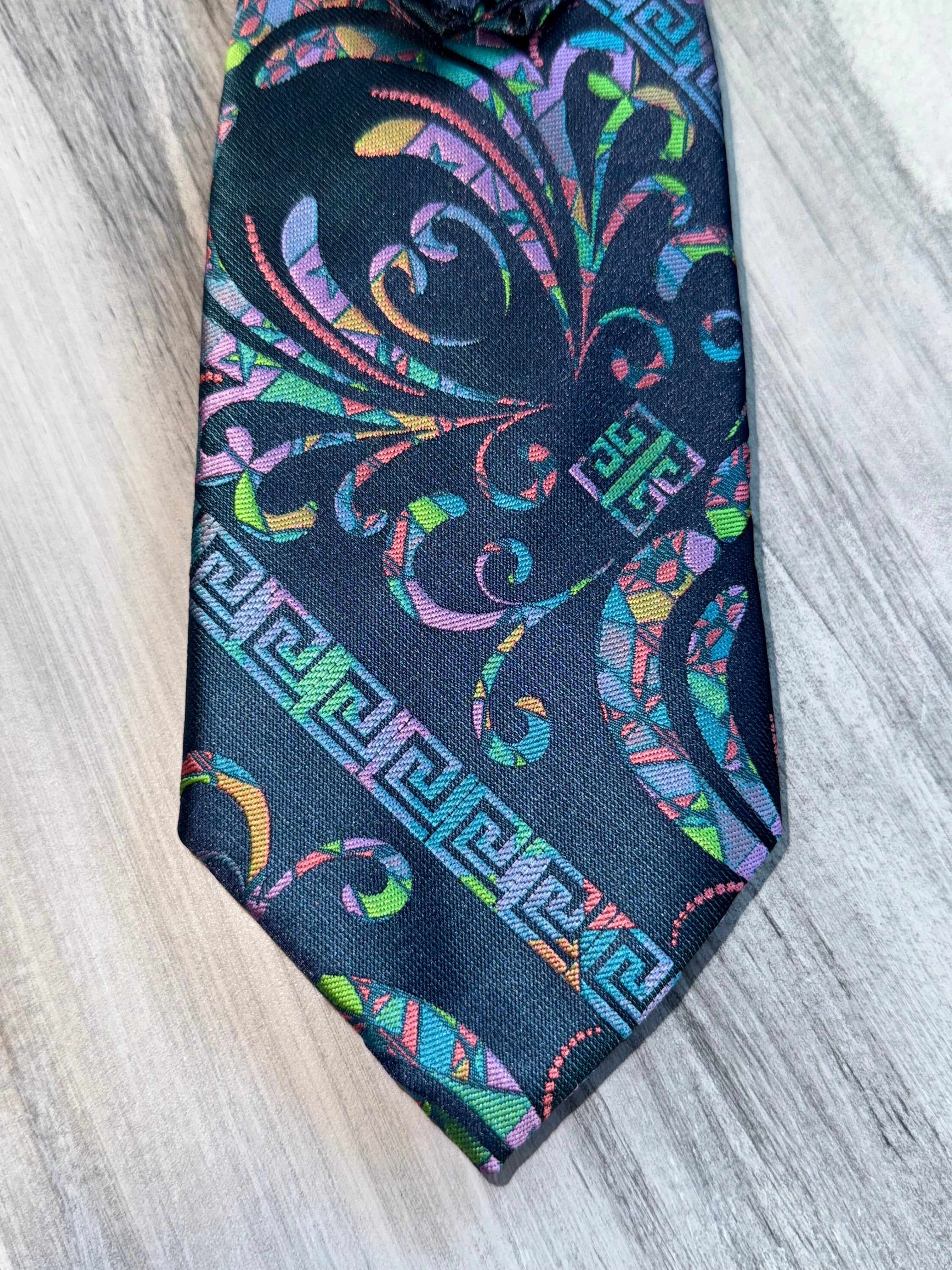 Whimsical Novelty Tie and Hanky Set - Teal
