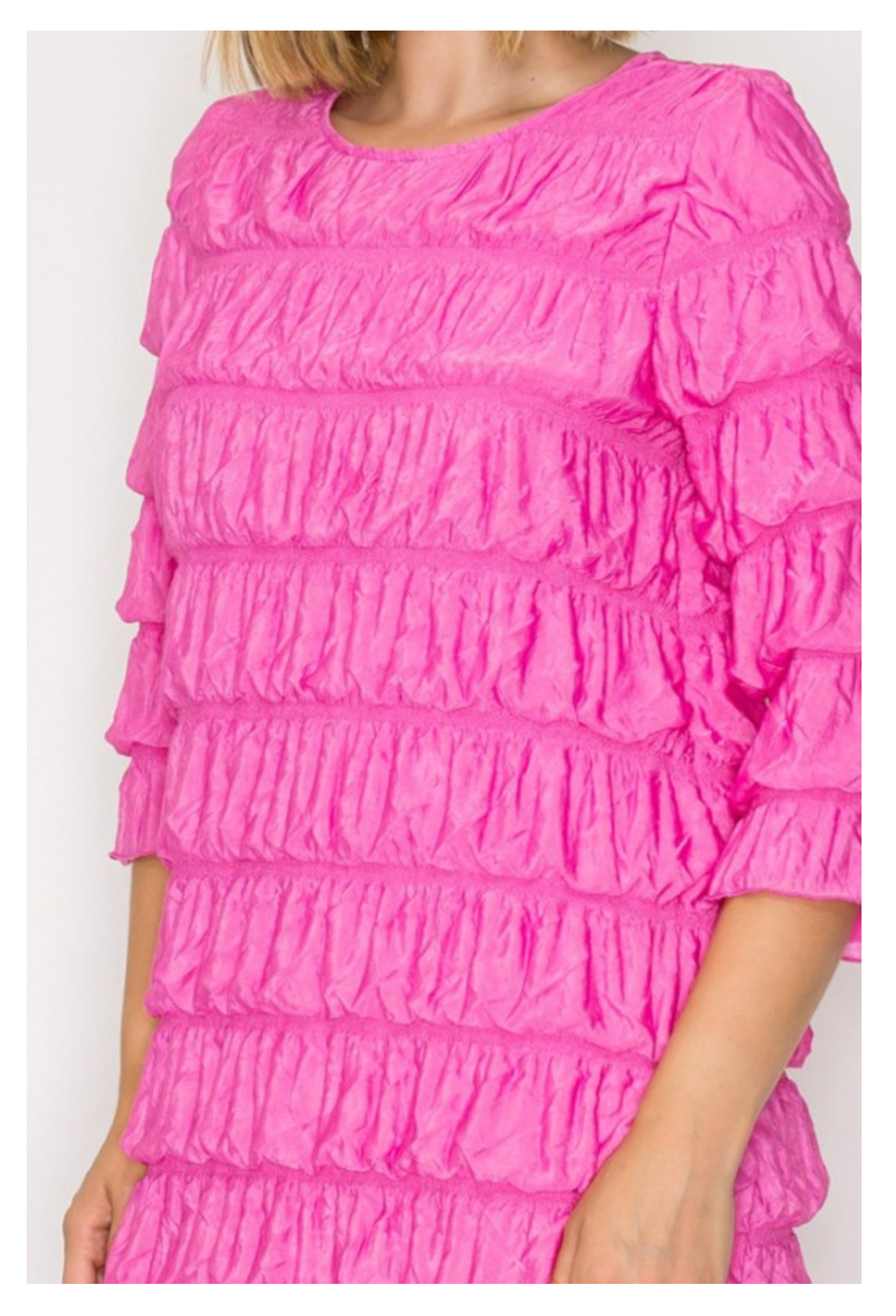 Anastasia Dress - Bright Pink