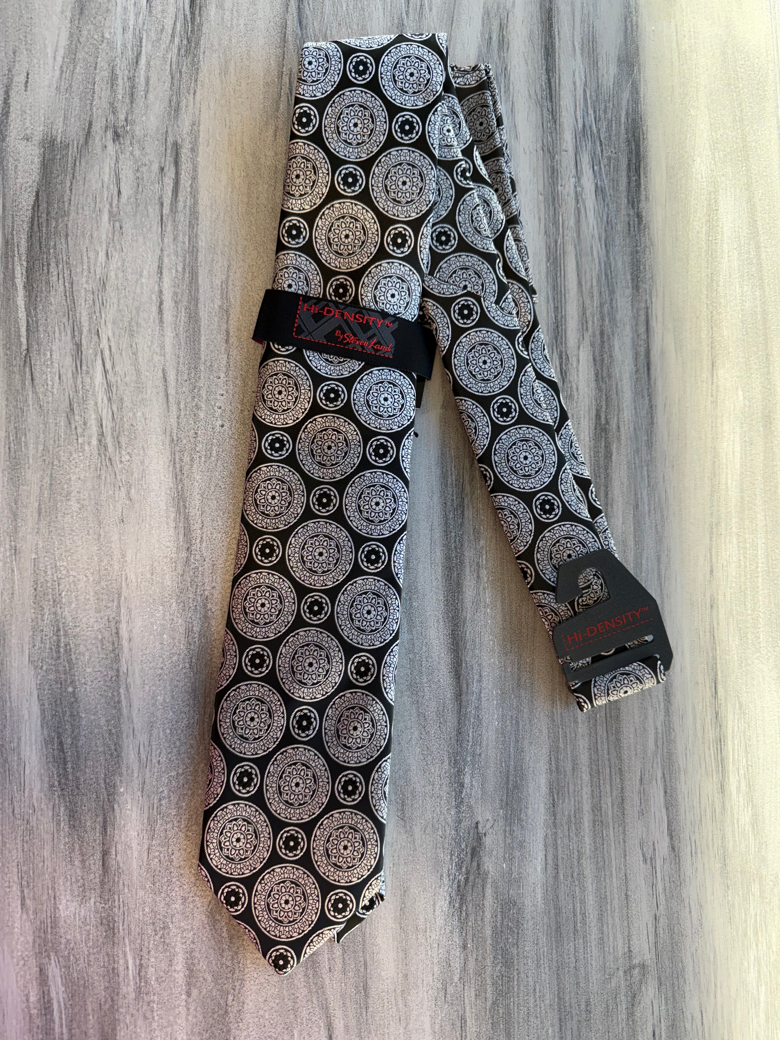 Mandala Tie & Hanky -Black