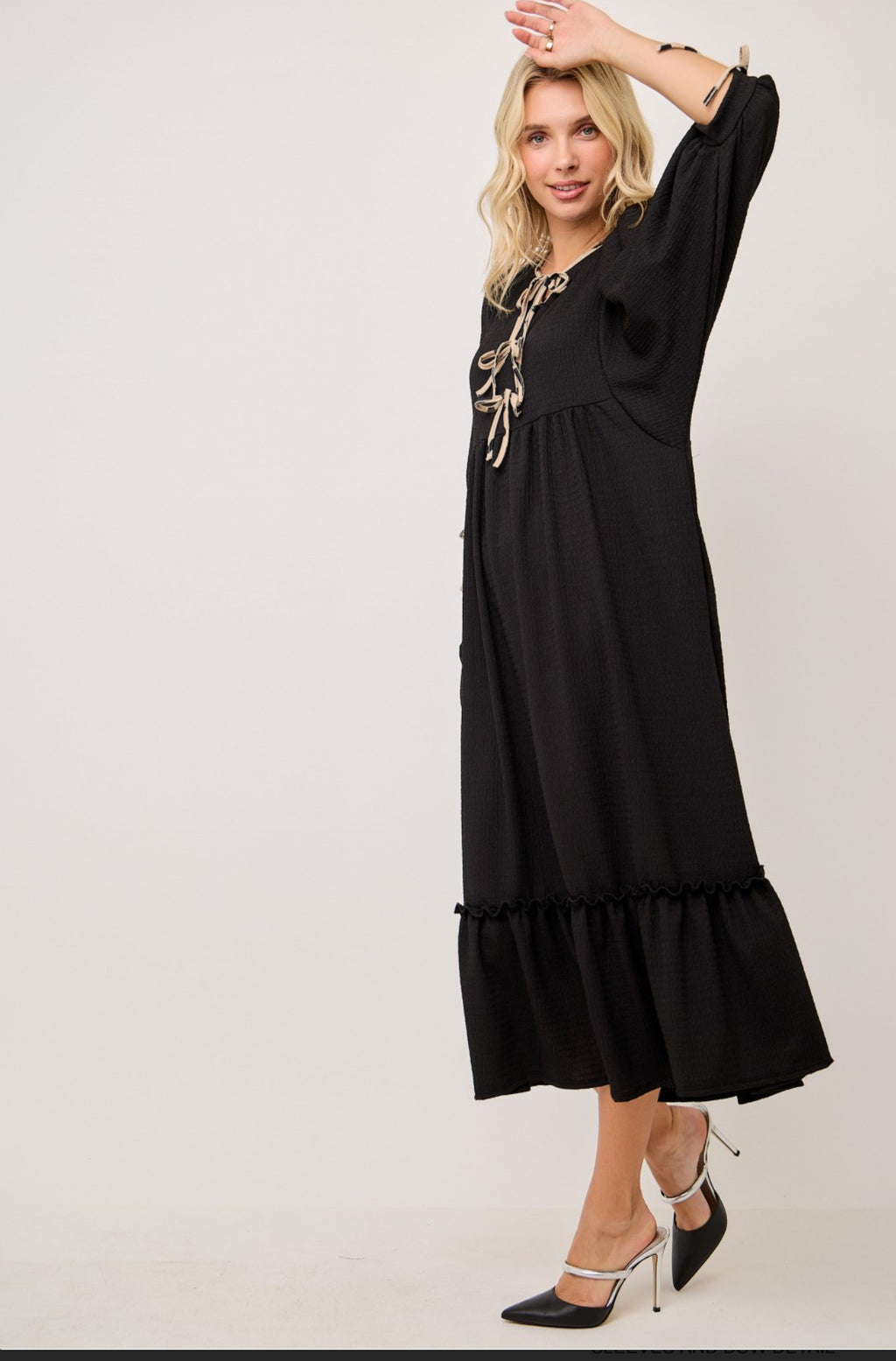 Maddie Bow Dress - Black