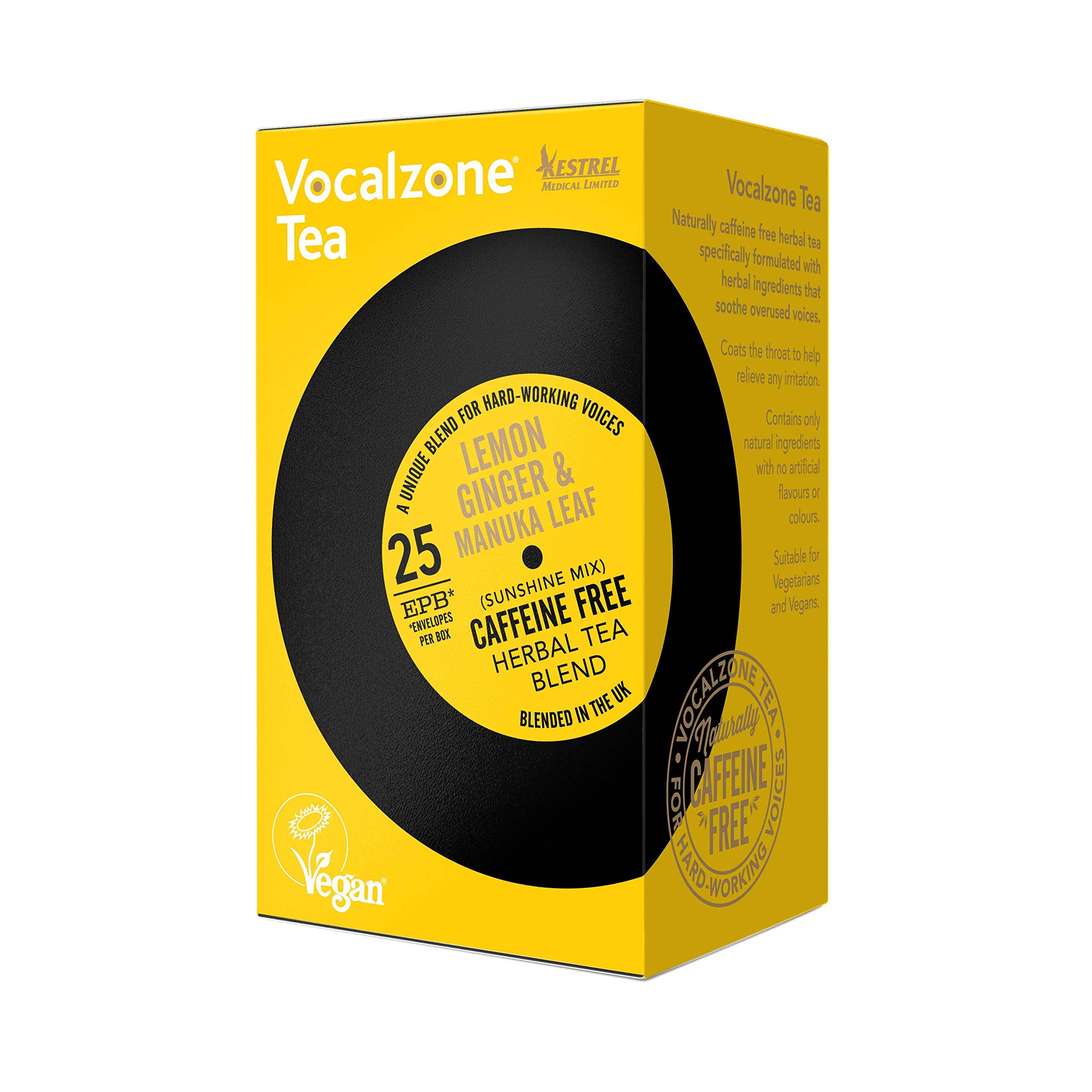 Vocalzone Tea - Lemon Ginger and Manuka Leaf - caffine free