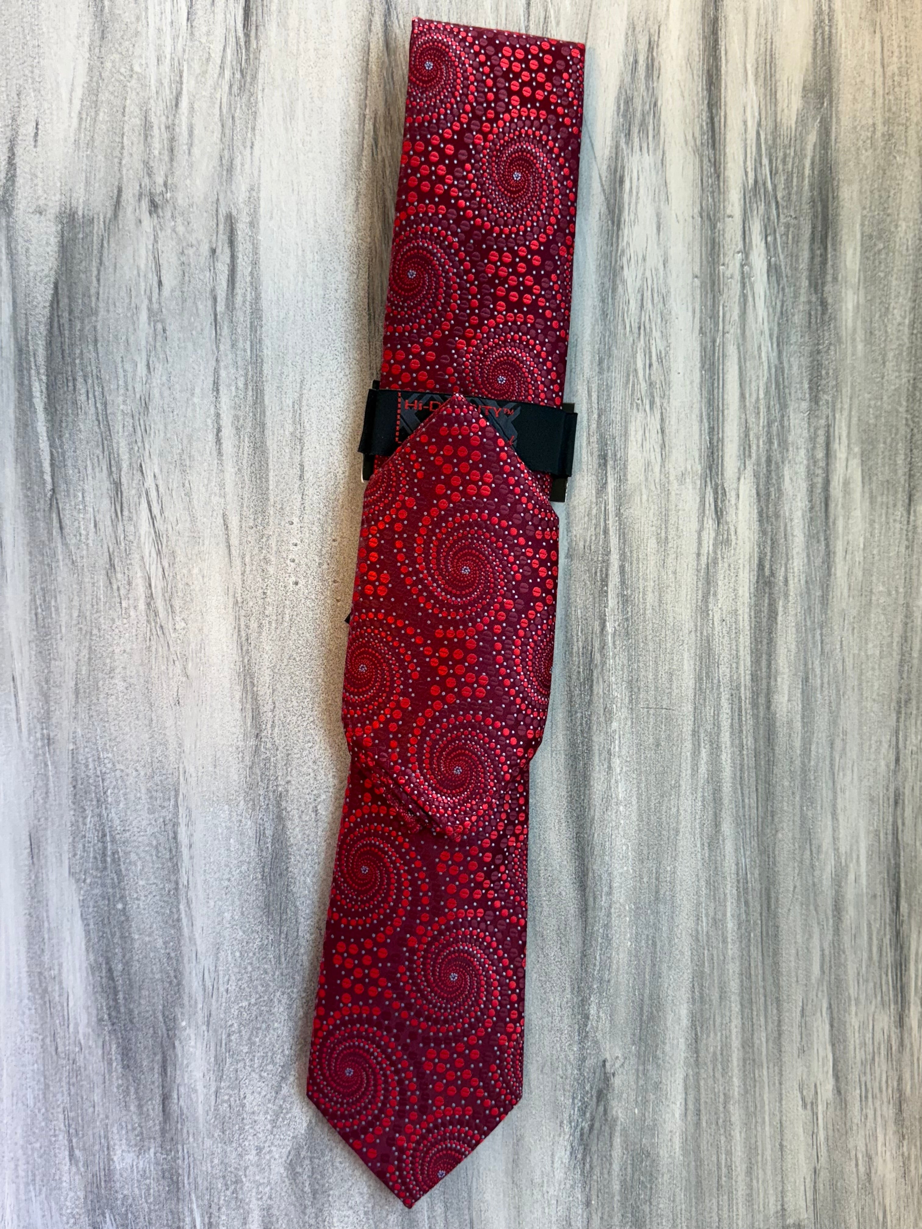 Spiral Tie & Hanky -Red