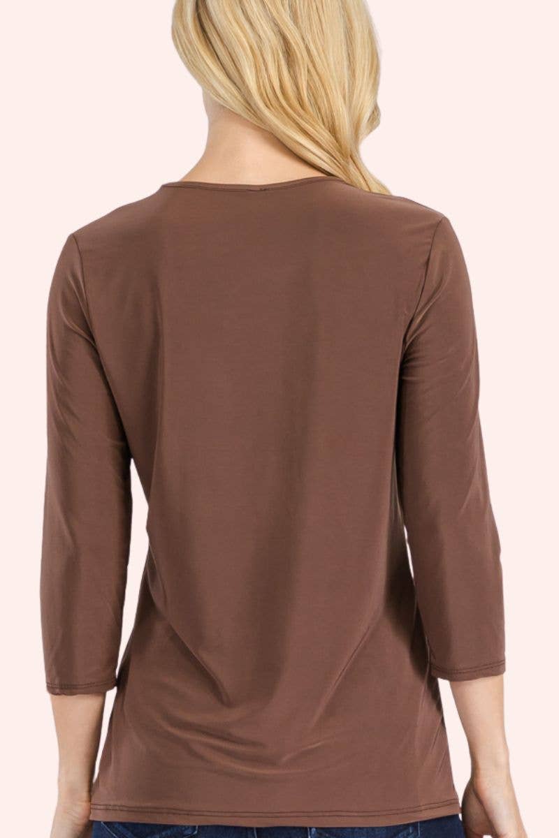 CLASSIC 3/4 SLEEVE CREW NECK Layering Top