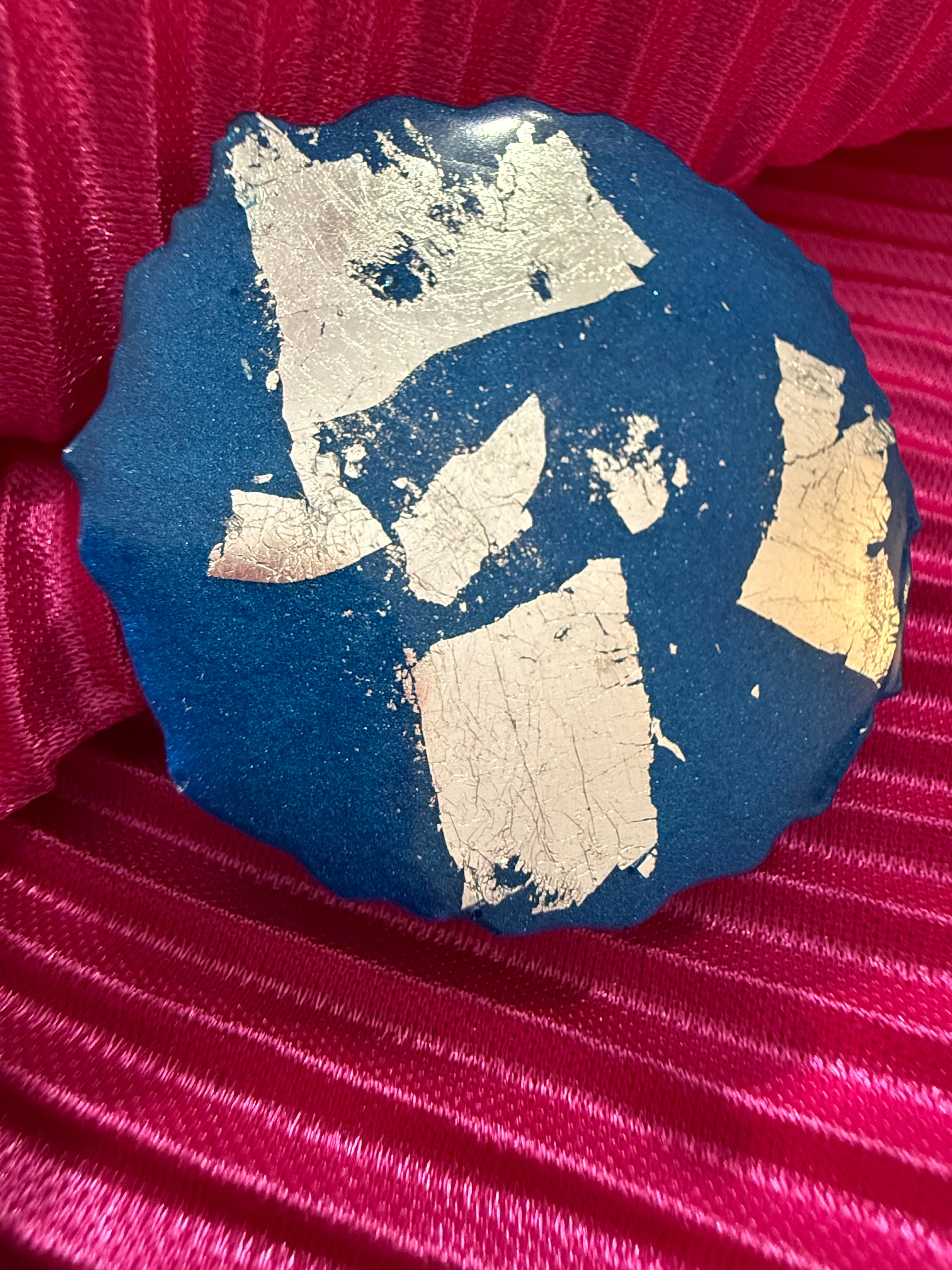 Blue/Silver Fleck Pin