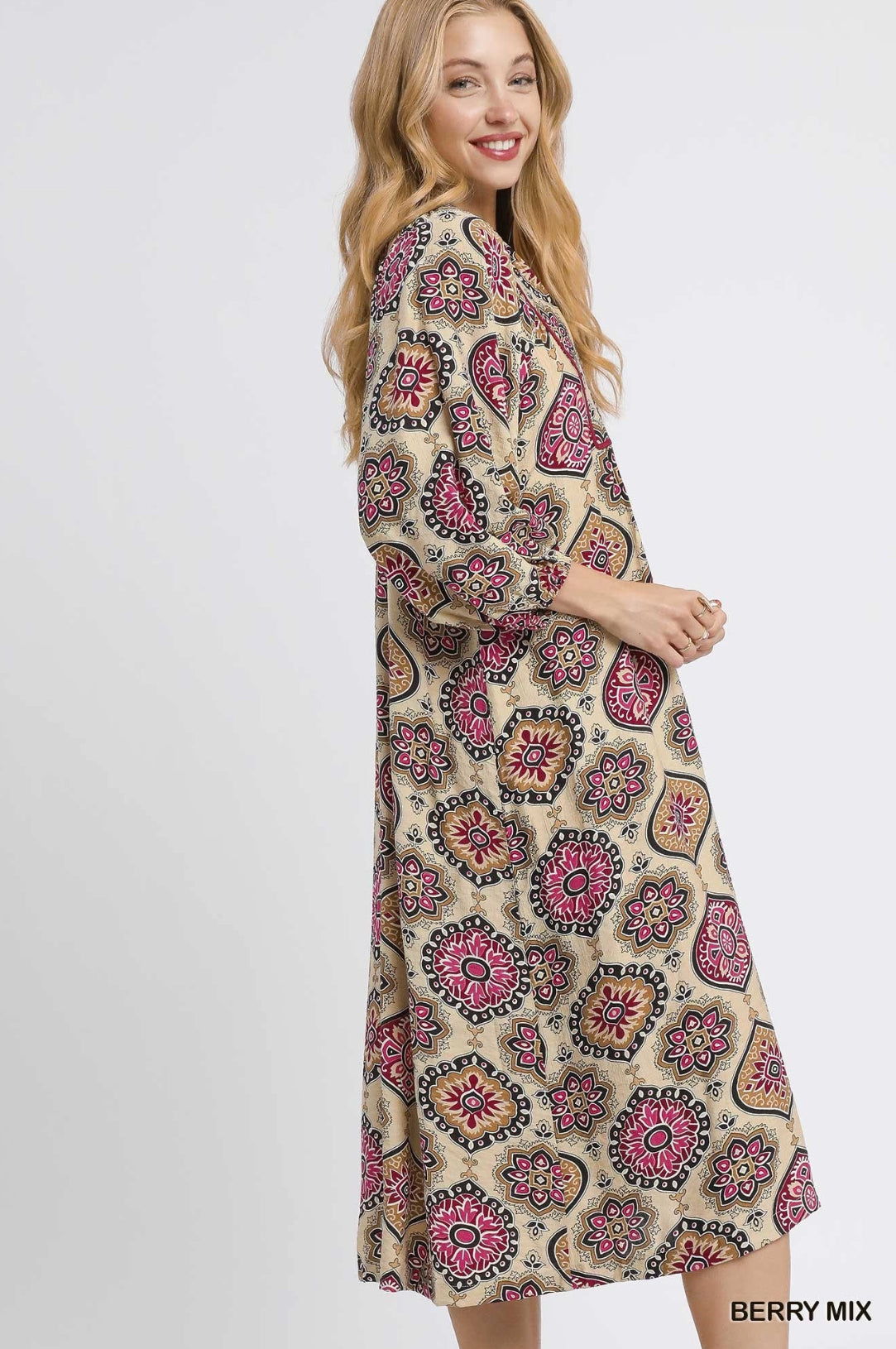Boho Medallion Print Dress
