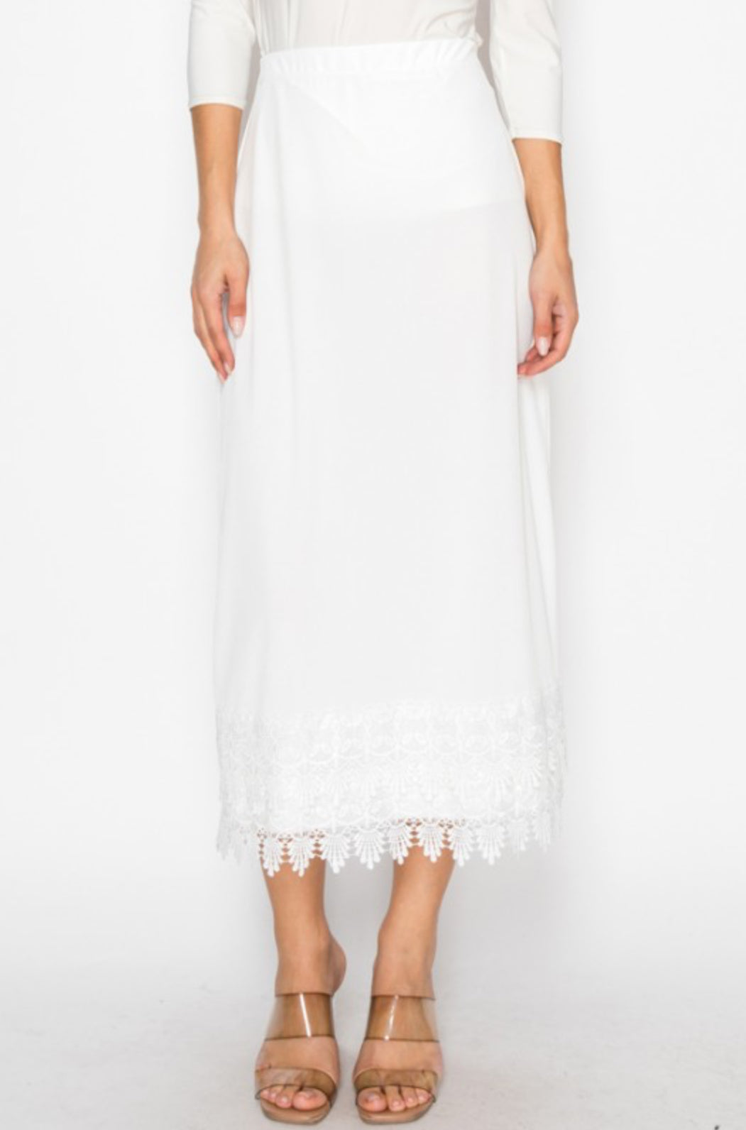 Lace Bottom Skirt Extenders - Ivory