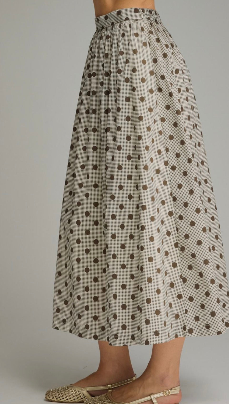 Brown Gingham Dot Set