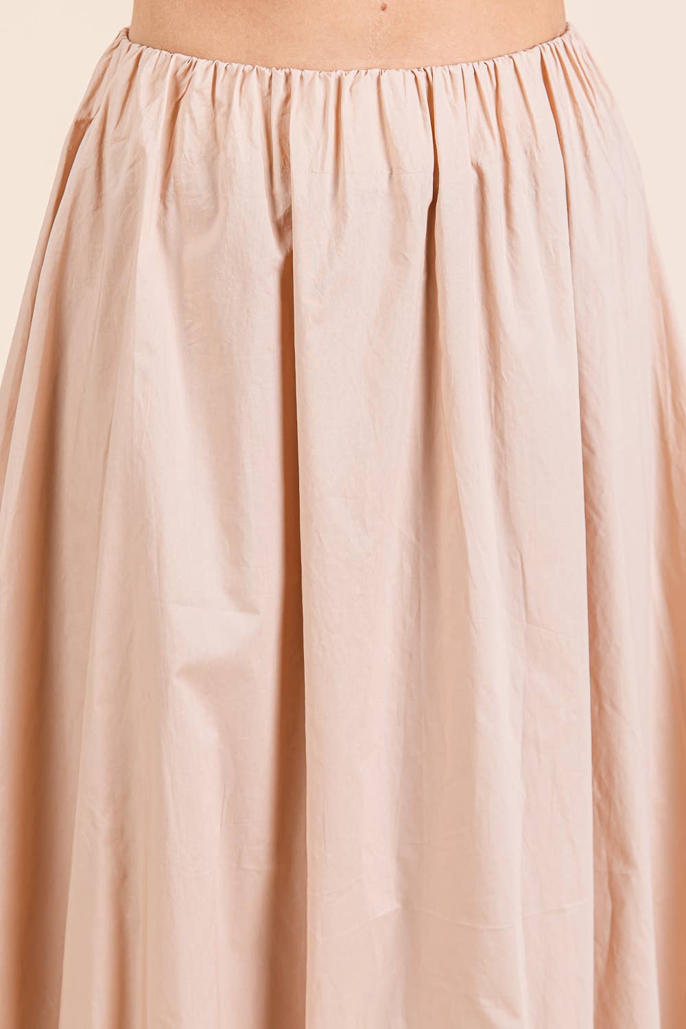 High-Waisted Midi Bubble Skirt