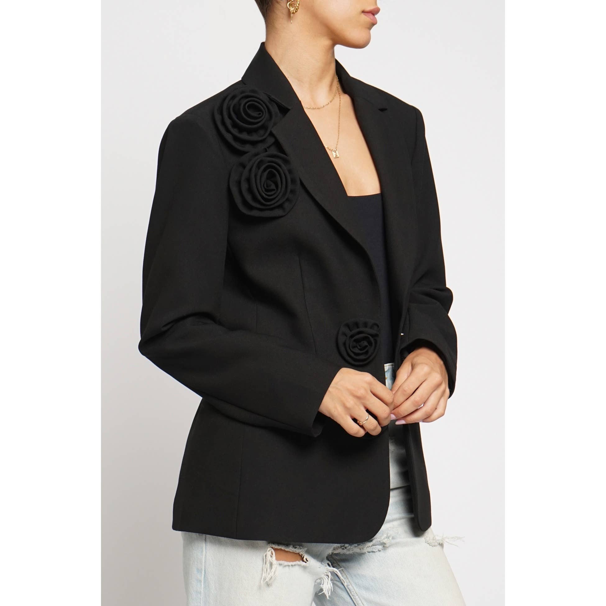 ROSETTE ACCENT BLAZER *Final Sale*