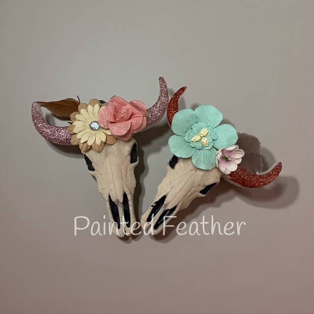Floral bull skull