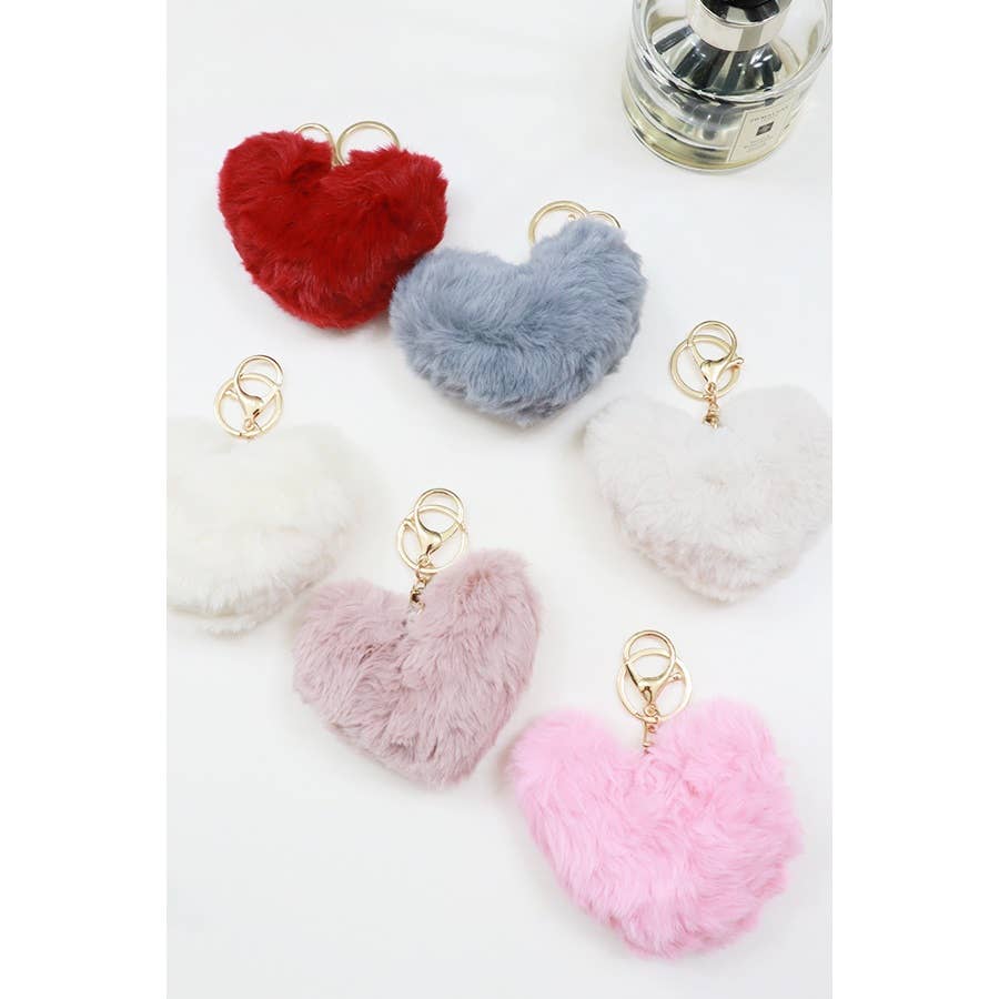 Premium Qualtiy Soft Heart Shape Plush Keychain