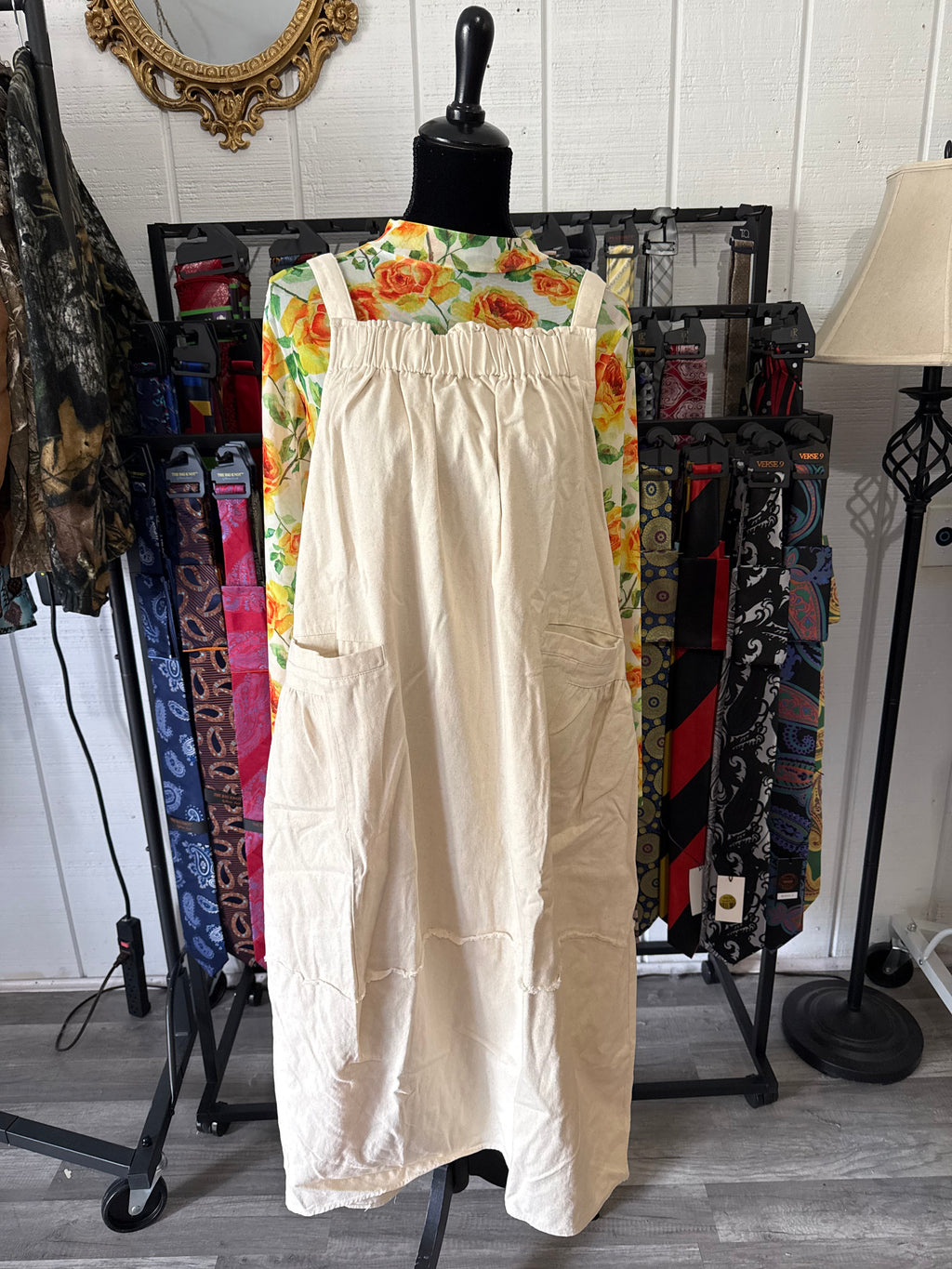 Oatmeal Overall Dress