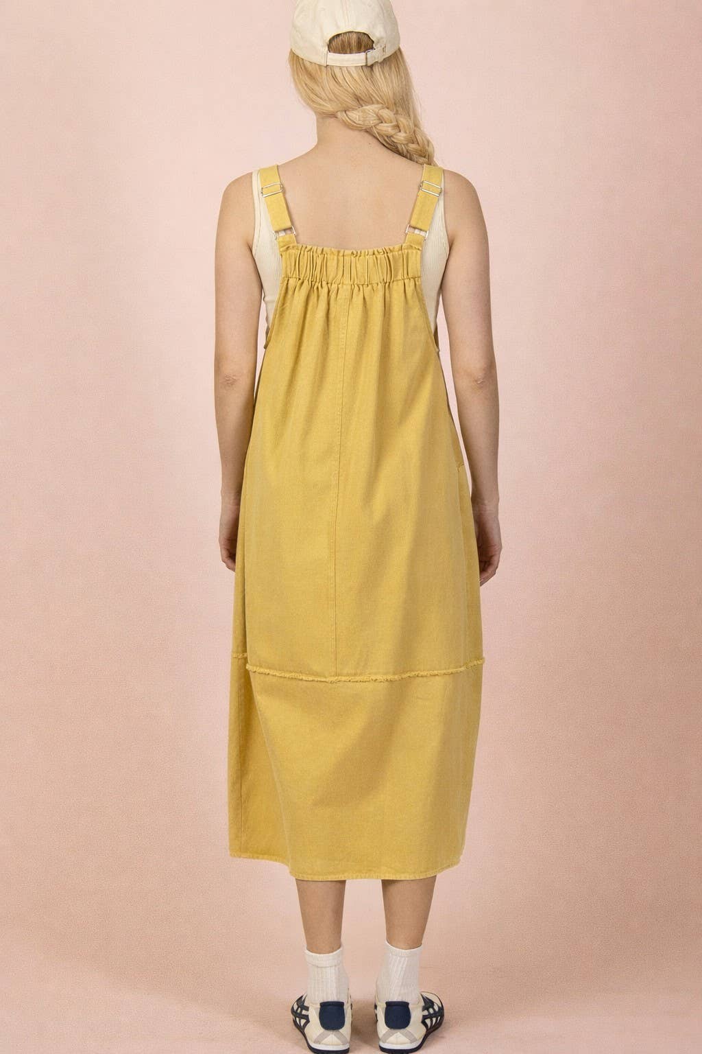 Yellow Overall Dress