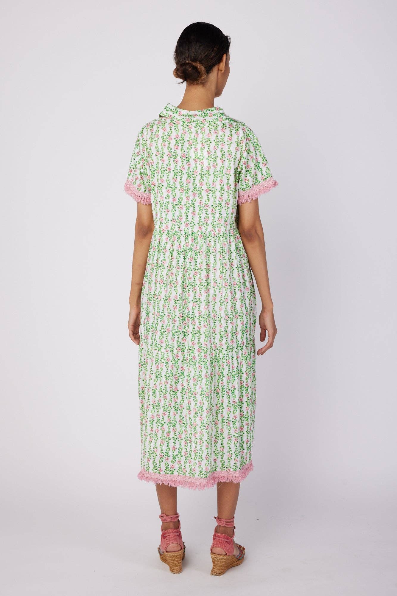Cadenza Midi Resort Spring Summer Dress Pink Green Spring